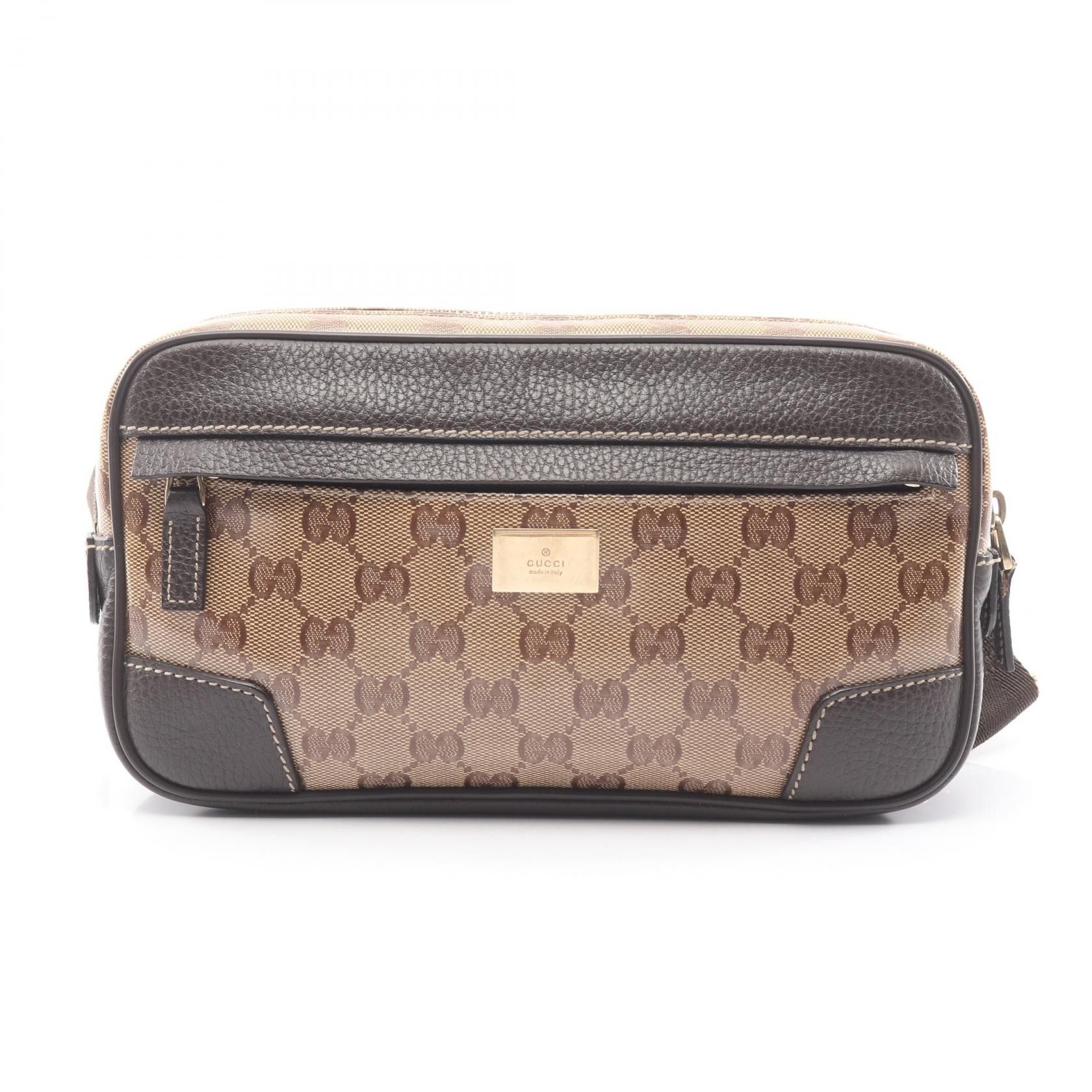 Gucci Gucci Gucci GG Crystal PVC Coated Canvas Leather Waist Bag Plastic / Synthetic Belt Bag 336672 DUTY FREE for USA Size ONE SIZE - 1 Thumbnail