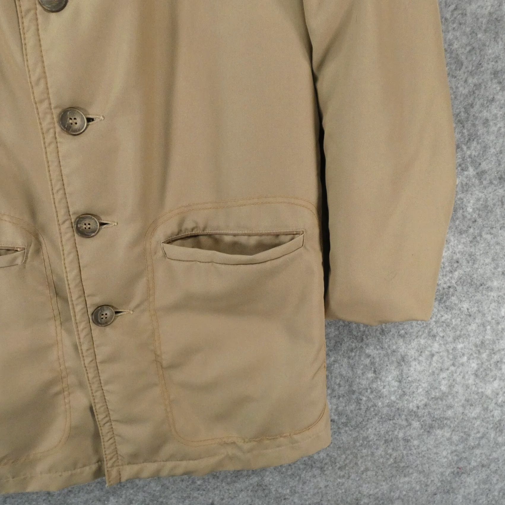 McGregor VINTAGE McGregor Mens Jacket Chore Coat 38 Brown Sherpa Lined Button Up Overcoat Size US XXS / EU 40 - 5 Thumbnail