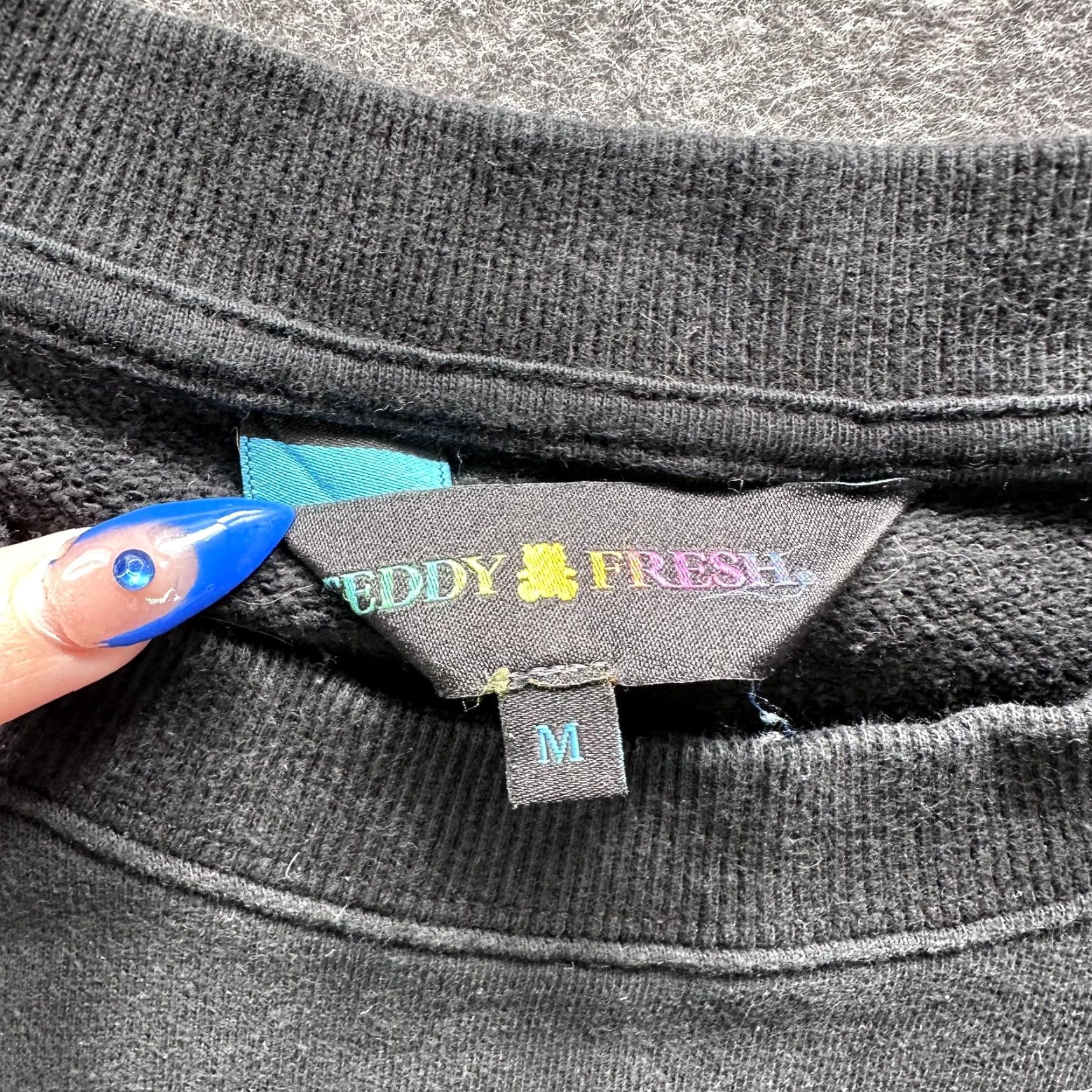 Teddy Fresh Teddy Fresh Sweatshirt Mens M Black Teddy Bear Logo Embroidered Crewneck Pullover Size US M / EU 48-50 / 2 - 4 Thumbnail
