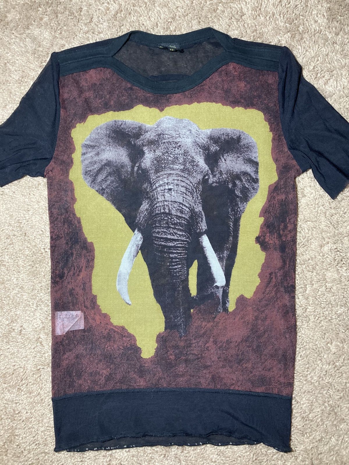 Jean Paul Gaultier SS96 Jean Paul Gaultier Elephant Sheer Top Animal1996 90s Size US M / EU 48-50 / 2 - 1 Thumbnail