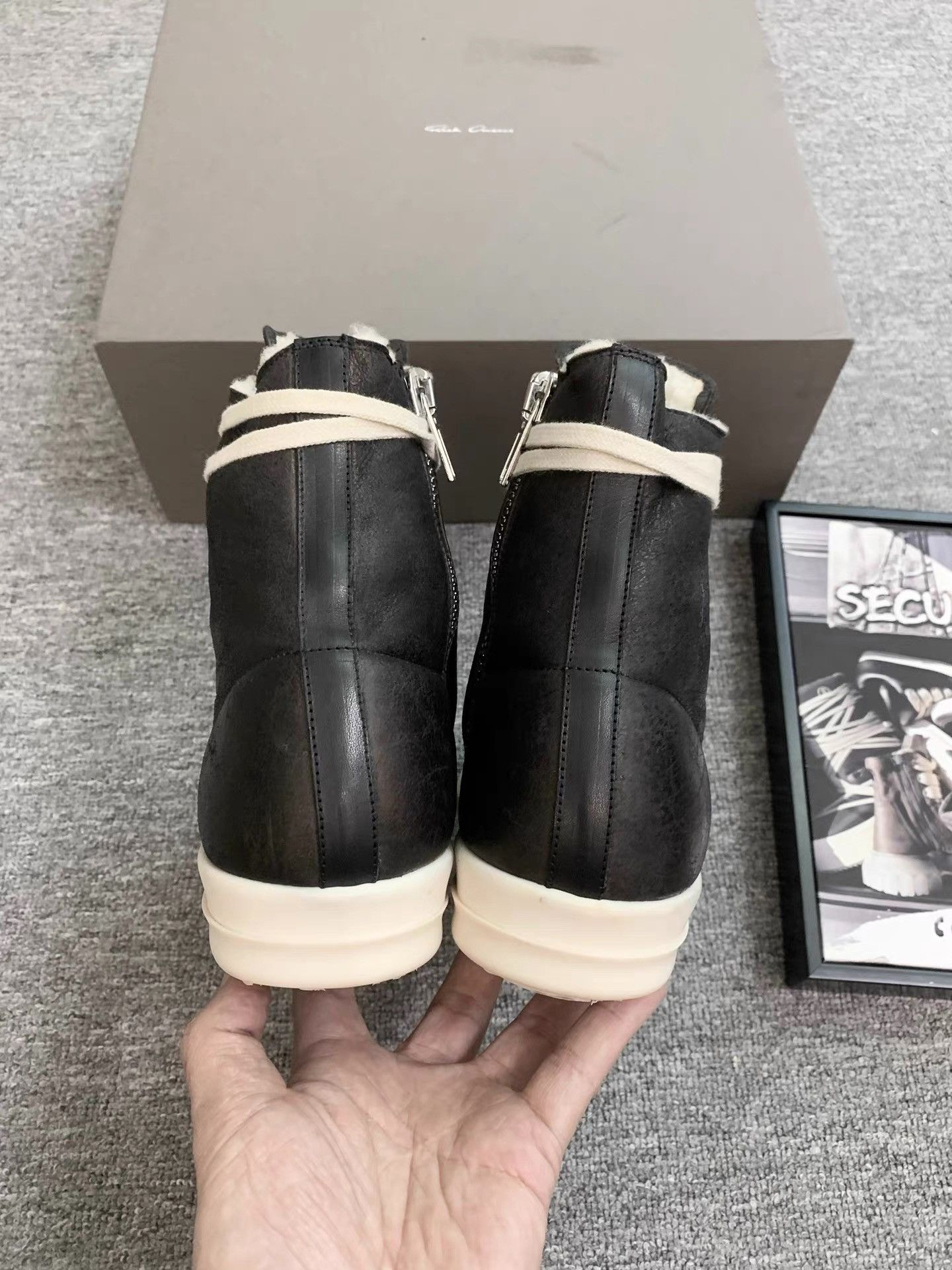 Rick Owens Rick Owens 17FW Mainline Leather Ramones K34 Size US 6 / EU 39 - 7 Thumbnail