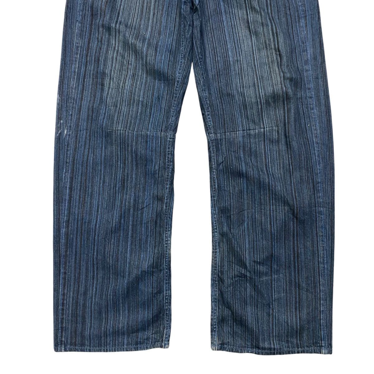 Japanese Brand Japanese Brand OPEN DICH Pinstripe Denim Baggy Jeans Size US 33 - 7 Thumbnail