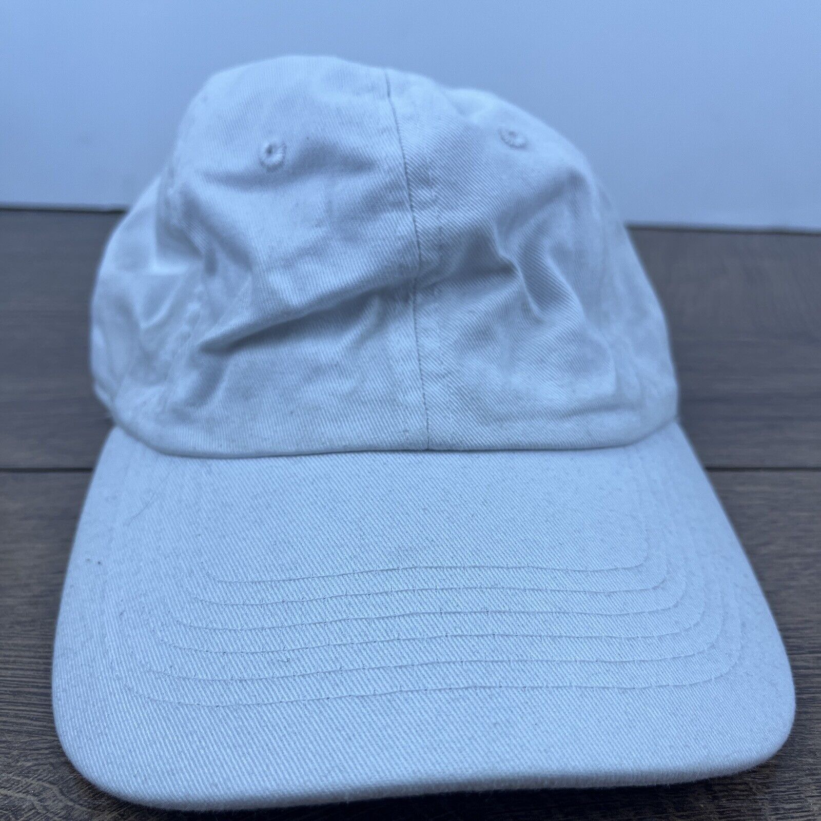 Other Plain White Baseball Hat White Hat Adjustable Adult Size Hat Size ONE SIZE - 1 Thumbnail