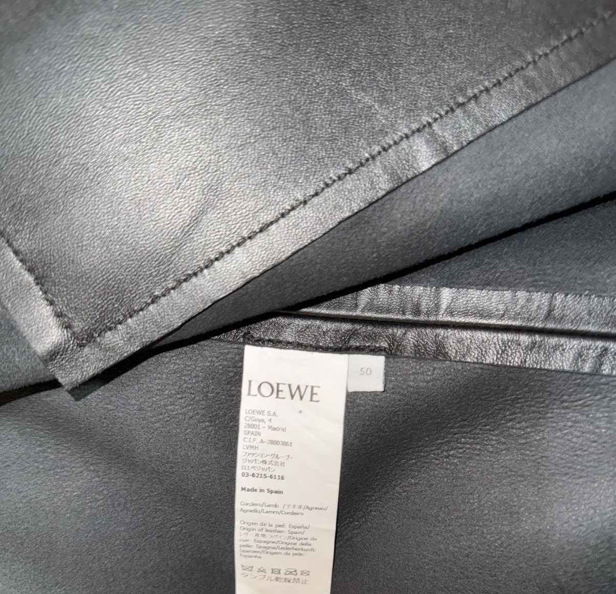 Loewe Loewe Black Leather Jacket Size US M / EU 48-50 / 2 - 4 Thumbnail