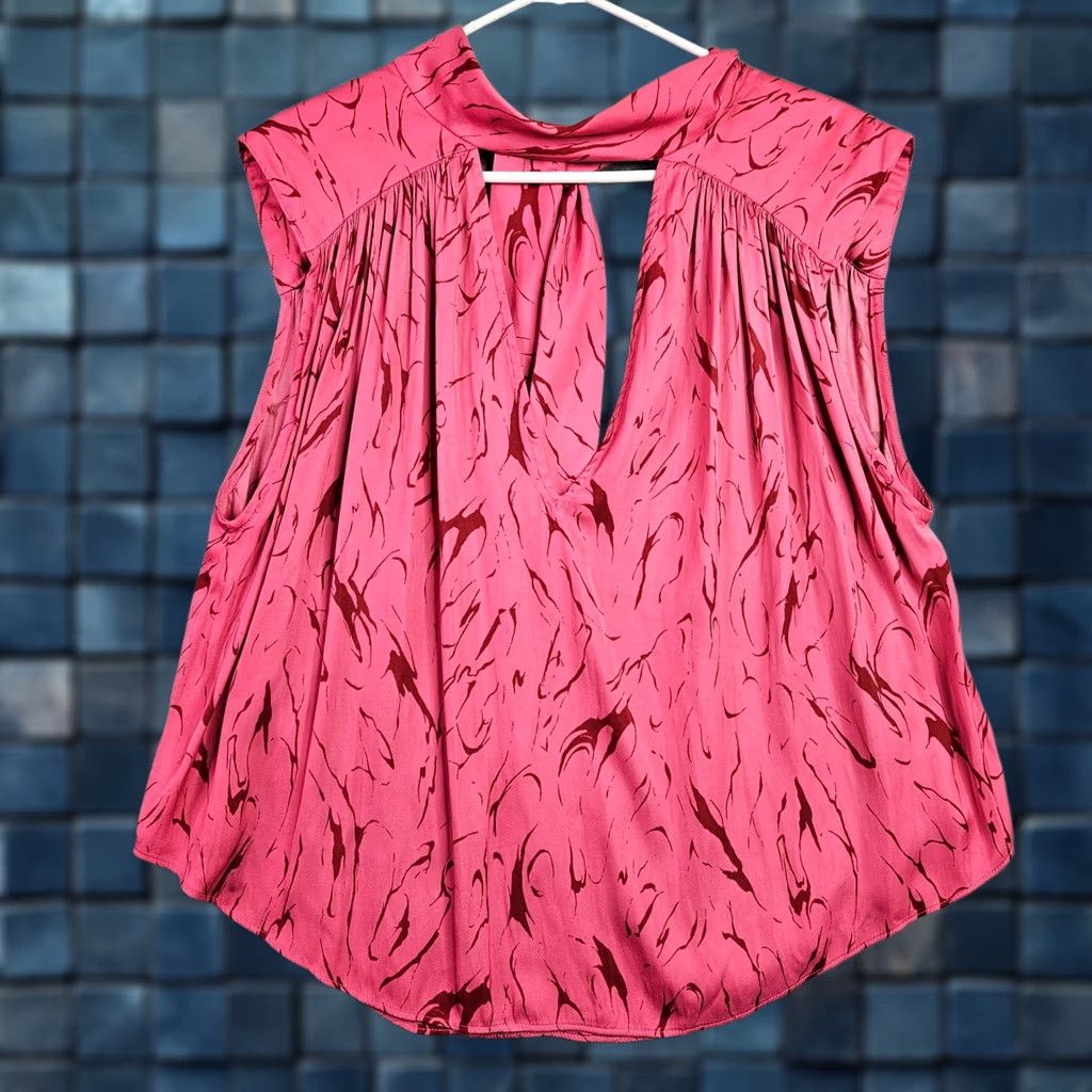 Free People Free People Blouse Pink Sleeveless Keyhole Neck Size S/P Women Shirt Spring Summer Fall Winter Slim Regular Fit Size S / US 4 / IT 40 - 1 Thumbnail