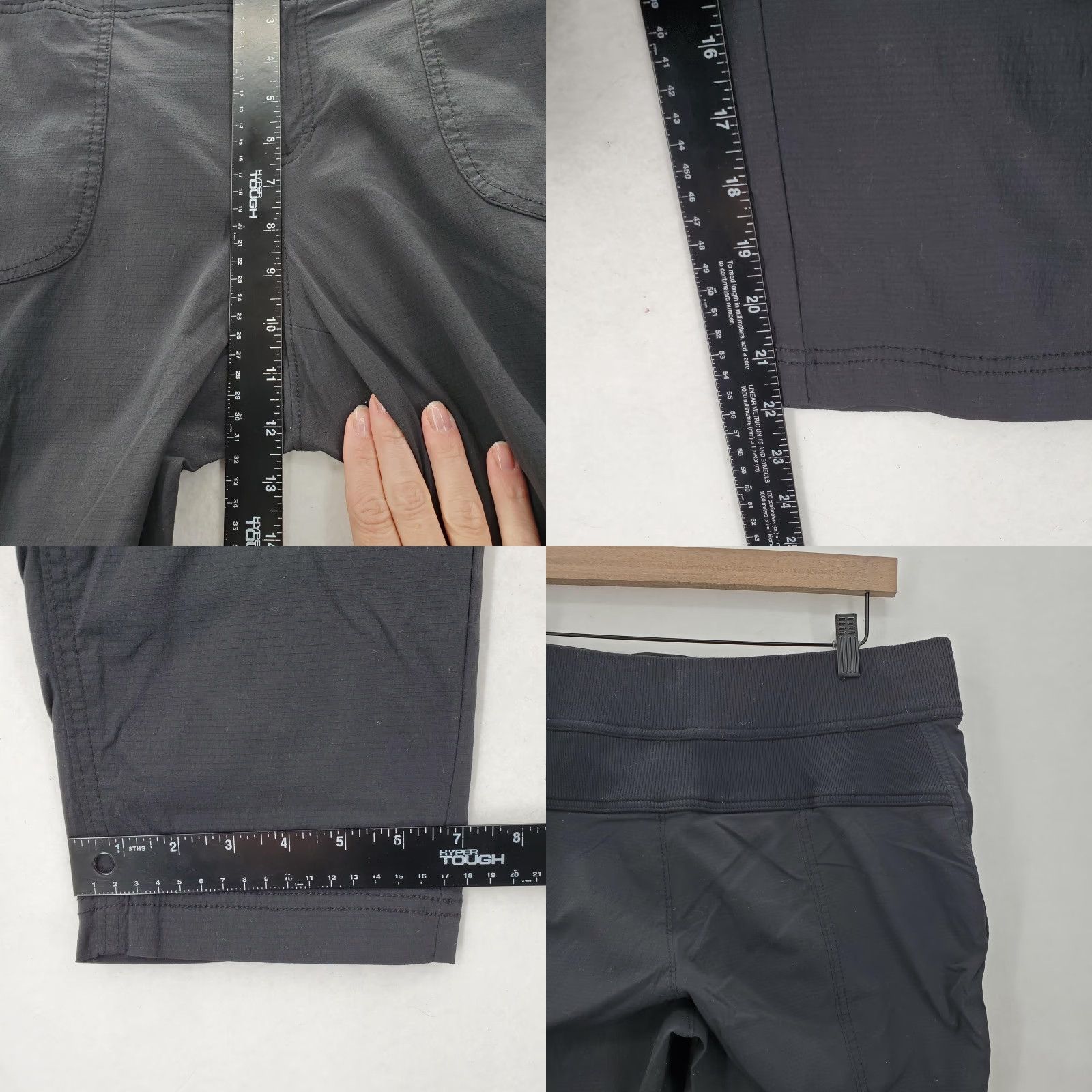 Athleta Athleta Capri Pants Womens 10 Gray Nylon Stretch Hiking Zip Pockets Travel Trail Size 32" / US 10 / IT 46 - 8 Thumbnail