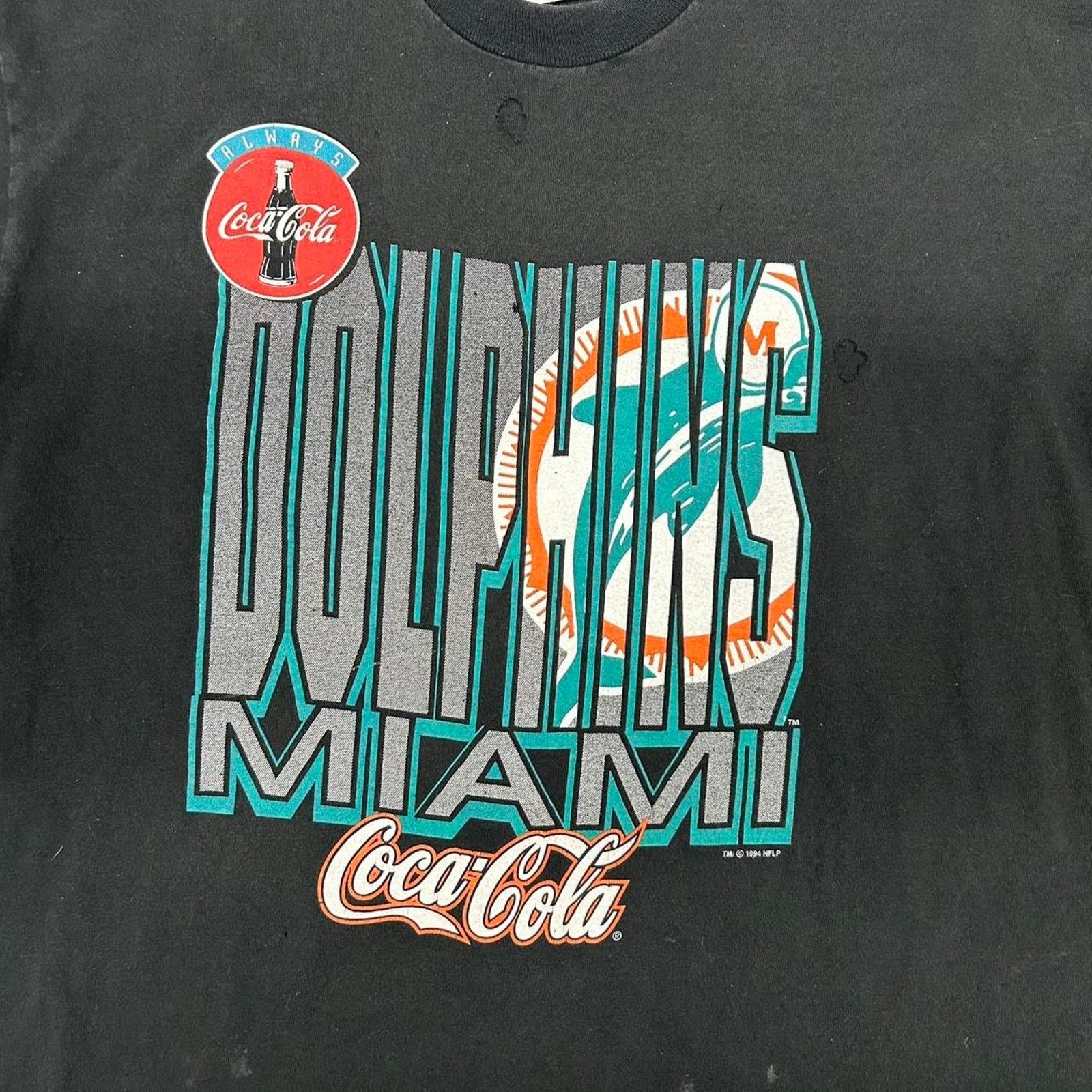 Salem Sportswear VTG 90s Salem Sportswear Miami Dolphins T-Shirt Size US XL / EU 56 / 4 - 2 Thumbnail