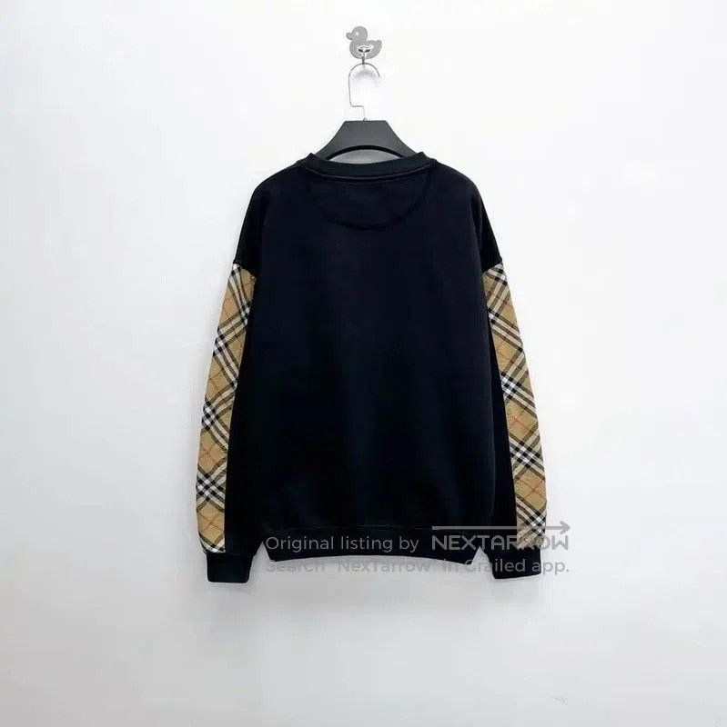 Burberry Burberry Black Cotton Check Sweatshirt for Men. Size US M / EU 48-50 / 2 - 2 Thumbnail