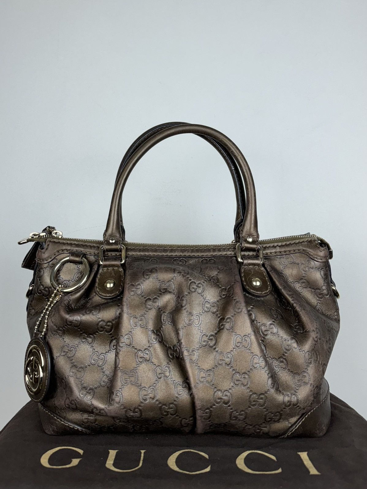Gucci Leather bag Gucci Sukey monogram GG original luxury item Size ONE SIZE - 1 Thumbnail