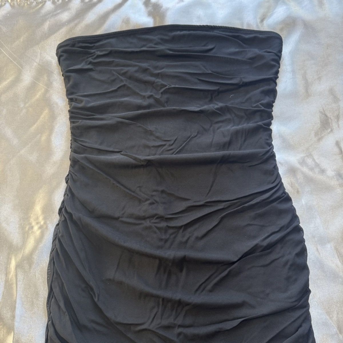 Shein Black Irregular Ruffle Trim Dress Size M / US 6-8 / IT 42-44 - 4 Thumbnail