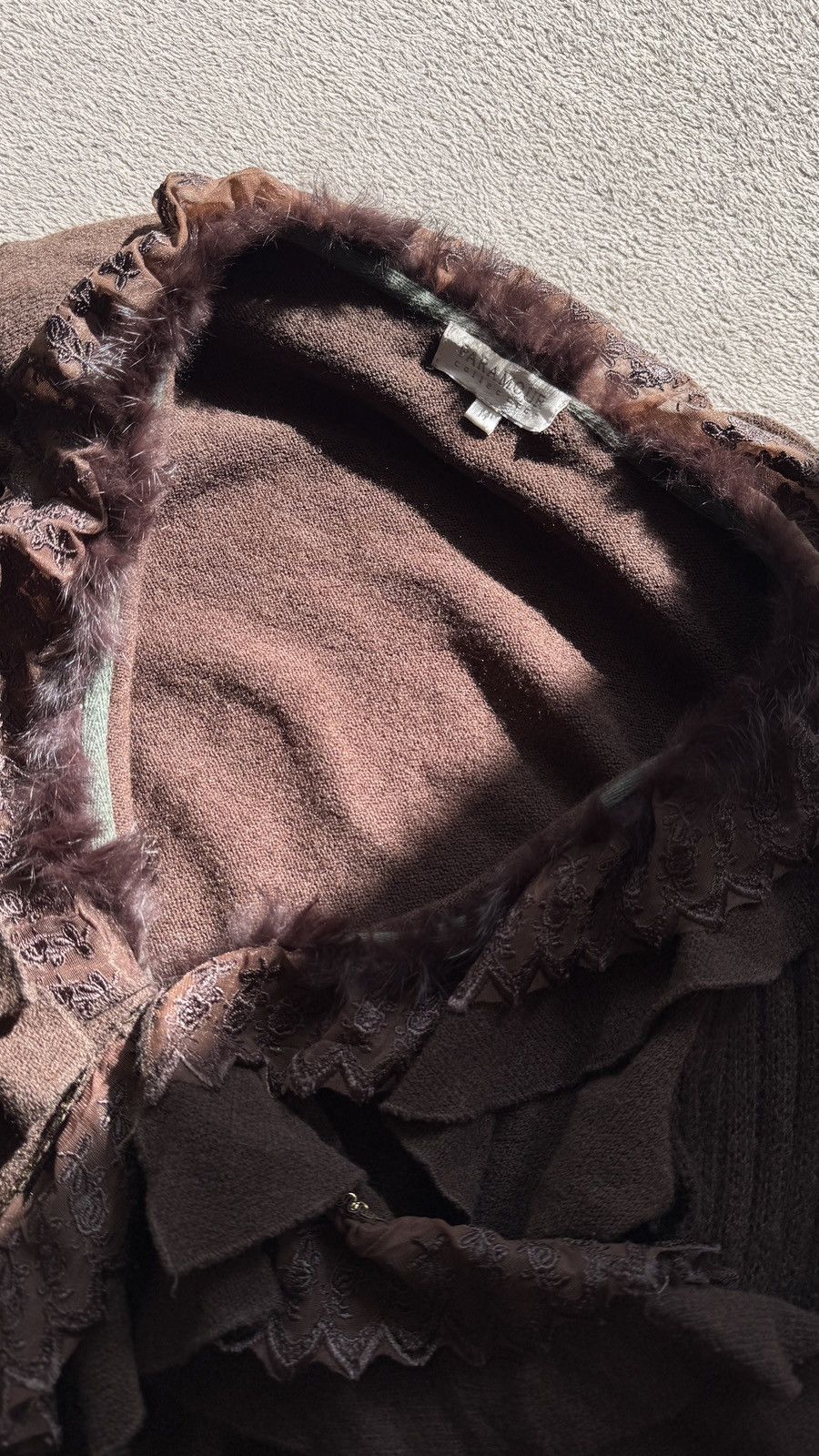 Le Grande Bleu (L.G.B.) LGB Issey Miyake Vibe Avant Garde Japan Fur Mohair Cardigan Size M / US 6-8 / IT 42-44 - 3 Thumbnail