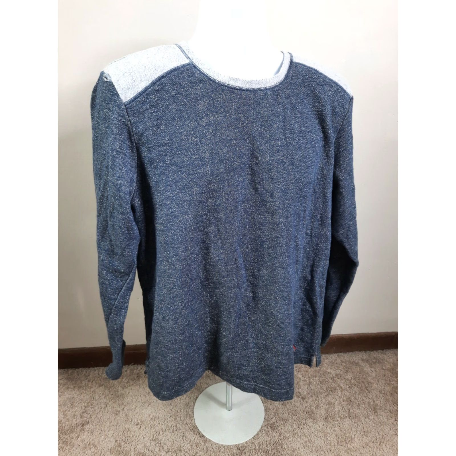 Tommy Bahama Tommy Bahama Cotton Men's Crewneck Sweater Lightweight Blue Large L3S Pullover Knit Crew Neck 100% Cotton Mens Size US L / EU 52-54 / 3 - 5 Thumbnail