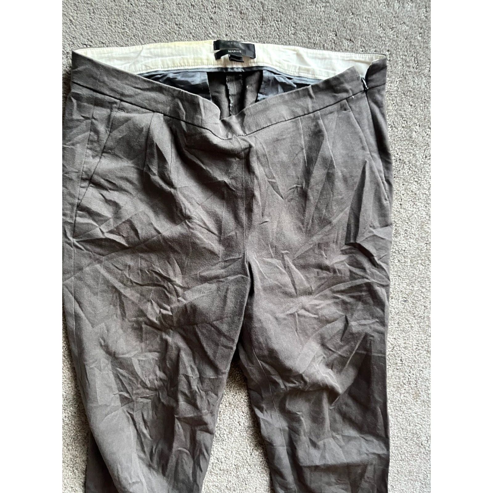 J.Crew J.CREW Women's Gray Cropped Martie Pants Bi-Stretch Cotton Size 6 Regular Size 28" / US 6 / IT 42 - 2 Thumbnail