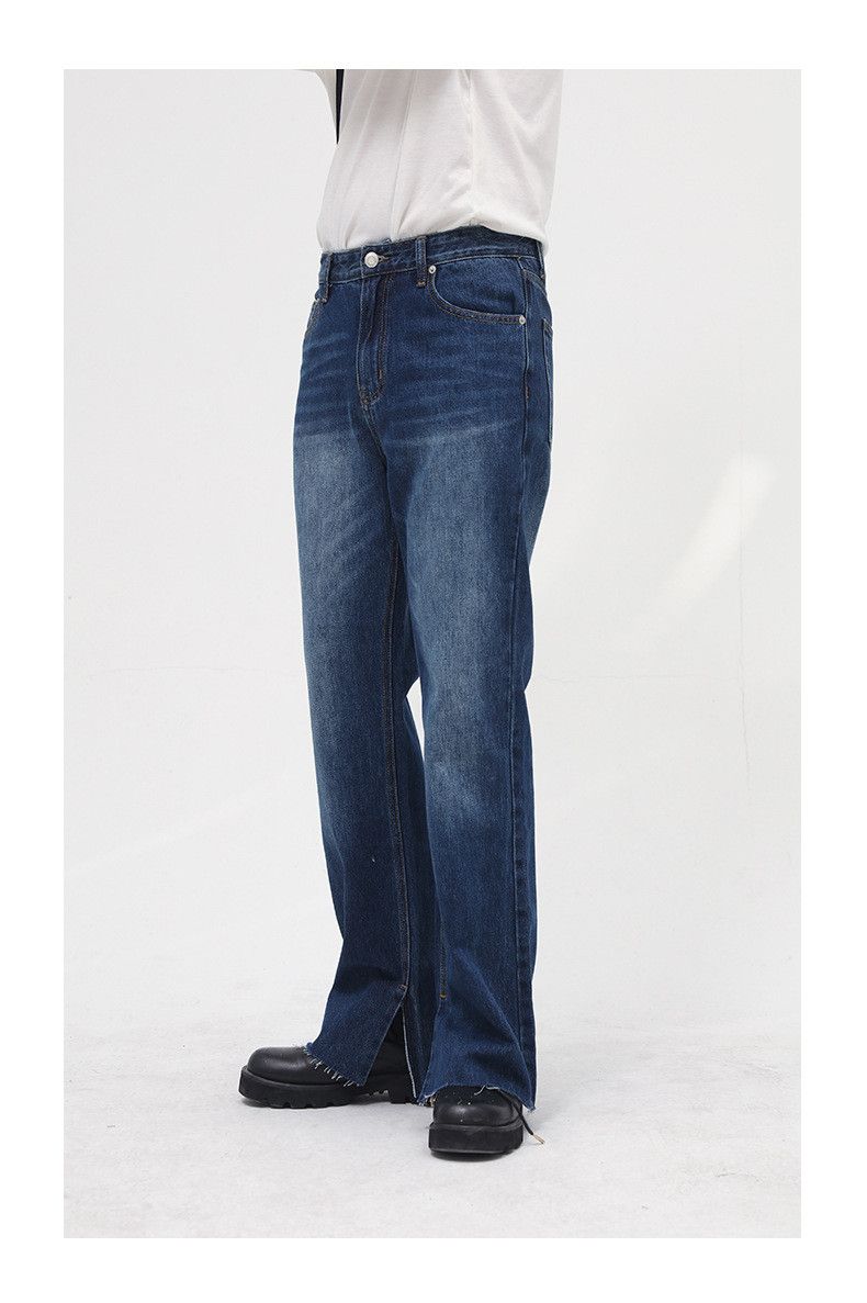 Japanese Brand × Jean Blue Washed Slit Straight Jeans Size US 32 / EU 48 - 3 Thumbnail