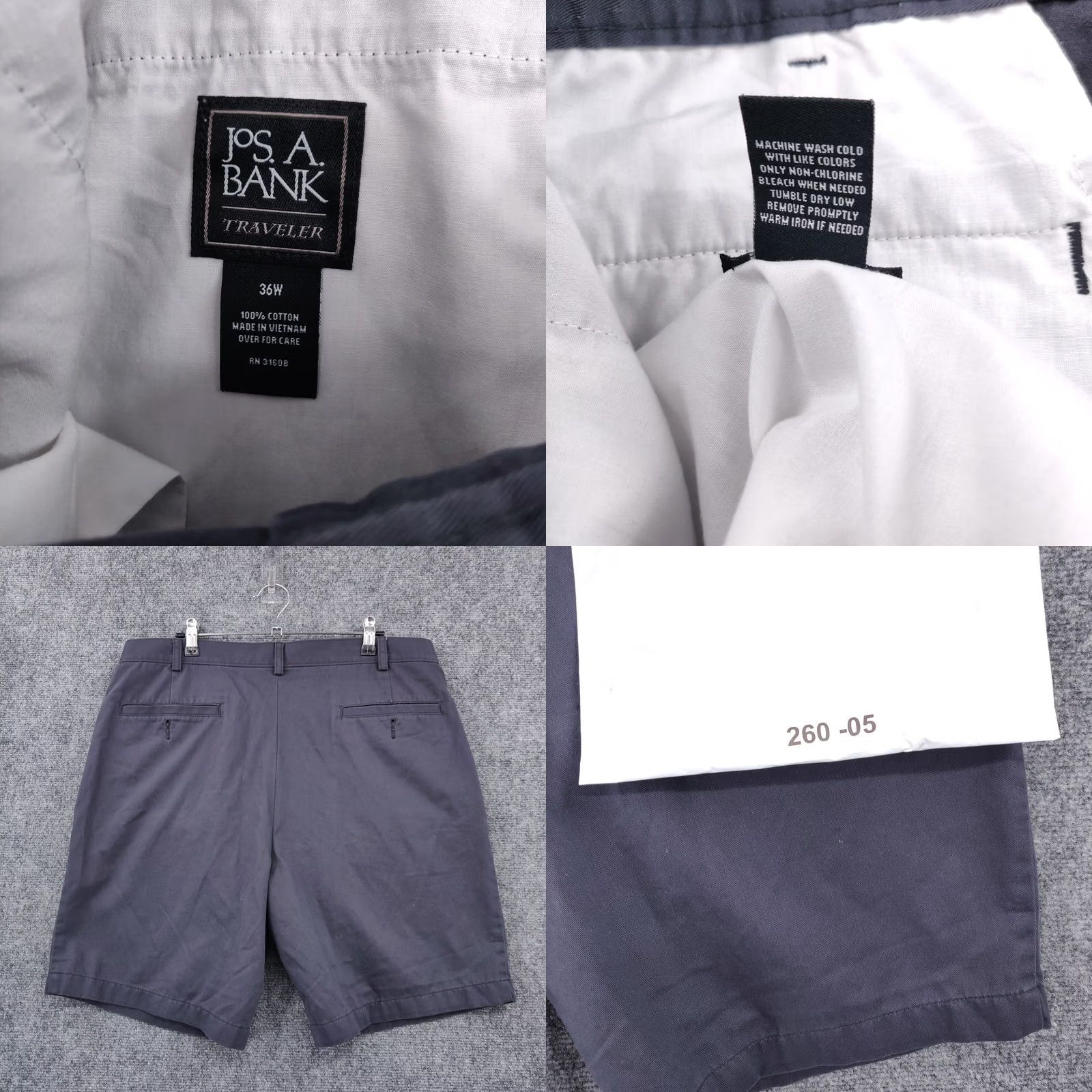 Jos. A. Bank Jos. A. Bank Shorts Mens 36 Blue Traveler Mid Rise Chino Bermuda Pleated Cotton Casual Outdoor 90s? Size US 36 / EU 52 - 8 Thumbnail