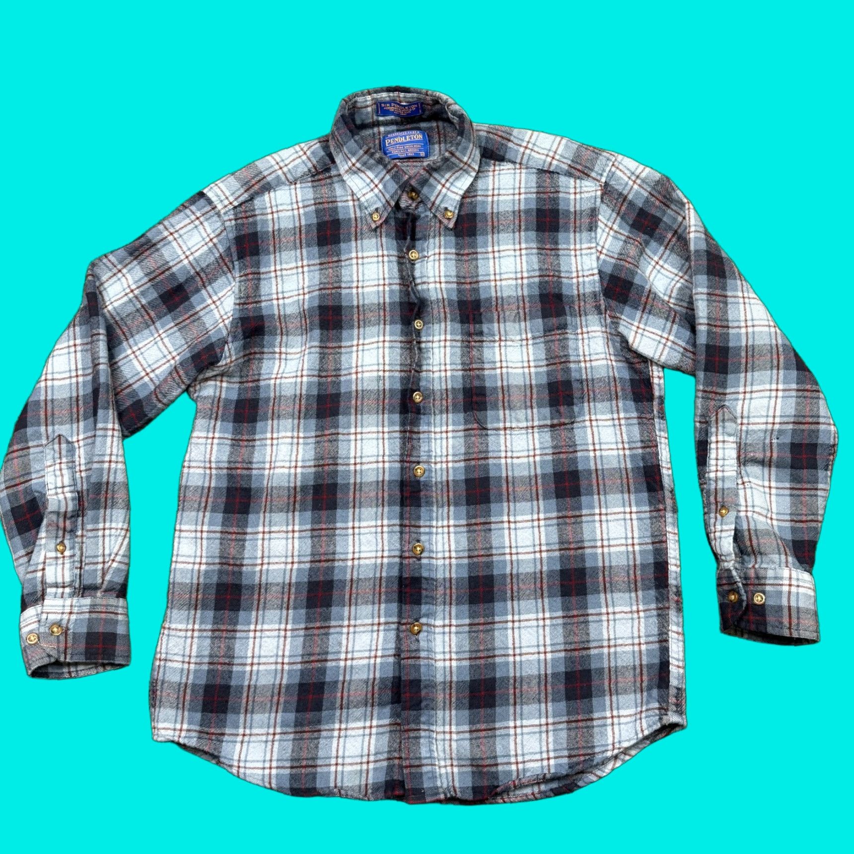 Pendleton VINTAGE Pendleton Board Shirt Shirt Men M Blue Plaid Wool Button-Up Long Sleeve 90s Christmas Outdoors Mens Size US M / EU 48-50 / 2 - 1 Thumbnail