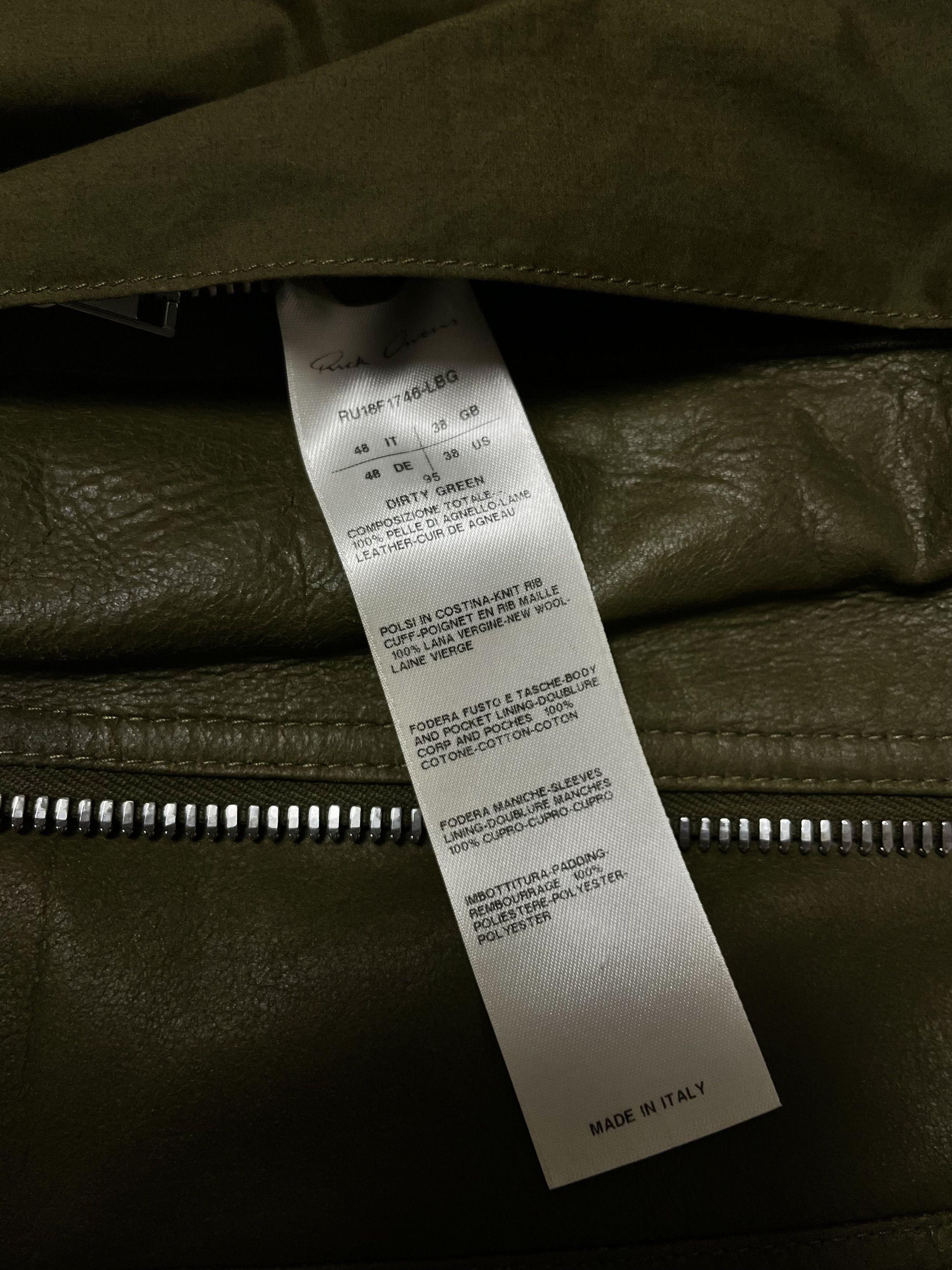 Rick Owens RICK OWENS PADDED ROTTERDAM JACKET IN BLISTERED LEATHER Size US M / EU 48-50 / 2 - 6 Thumbnail