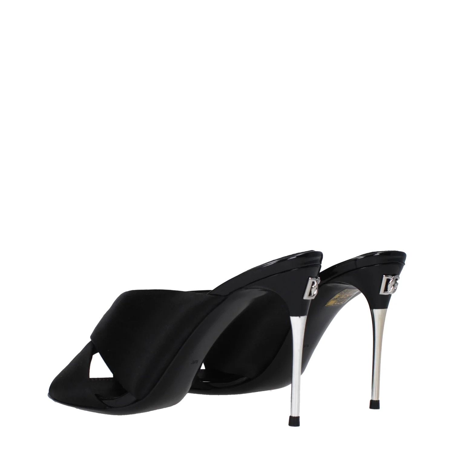 Dolce & Gabbana ob1o1e1124 Satin Sandals in Black Size US 9 / IT 39 - 4 Thumbnail