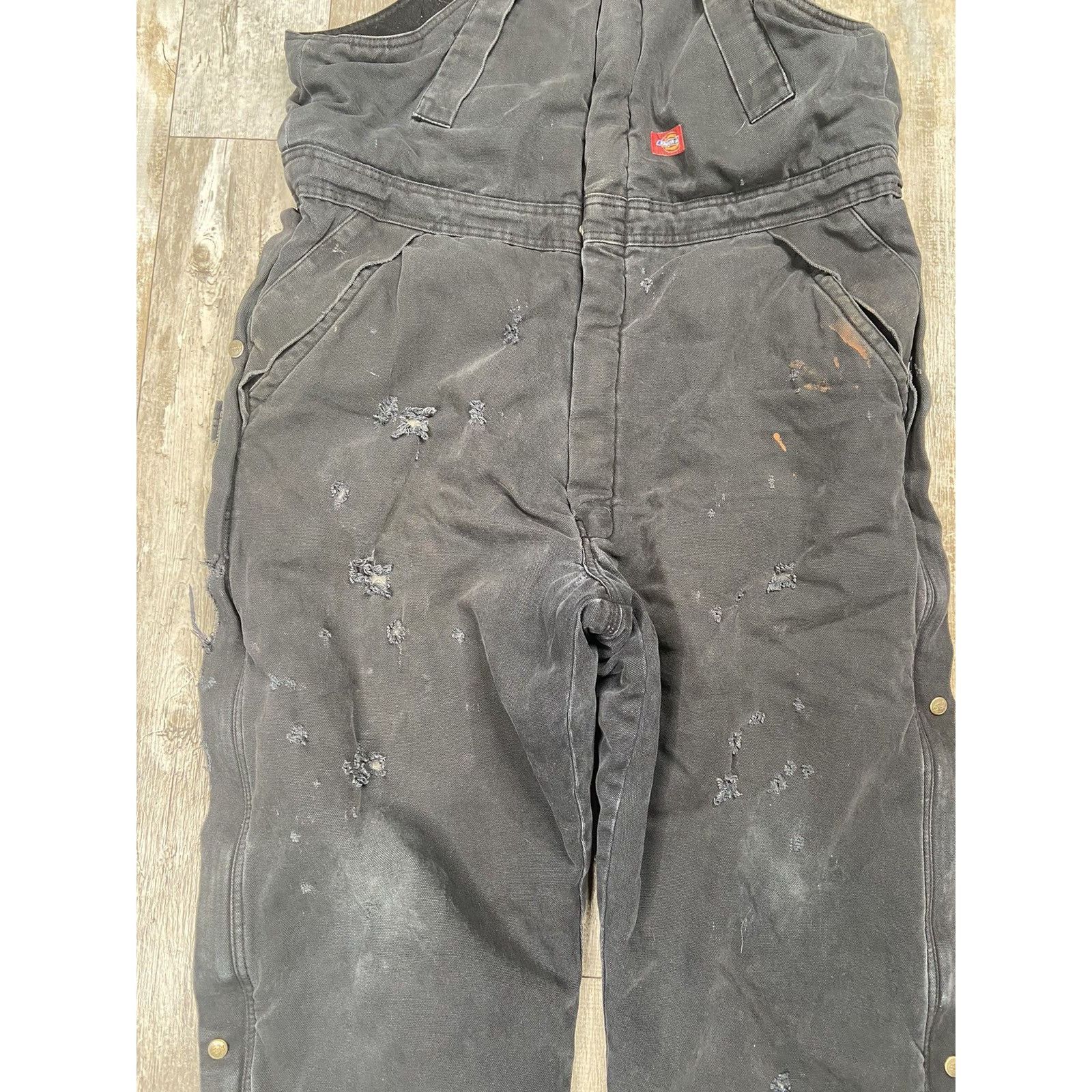 Dickies × Vintage Crazy Vintage Y2K Dickies Blasted Overalls 40x34 USA Size US 40 / EU 56 - 2 Thumbnail