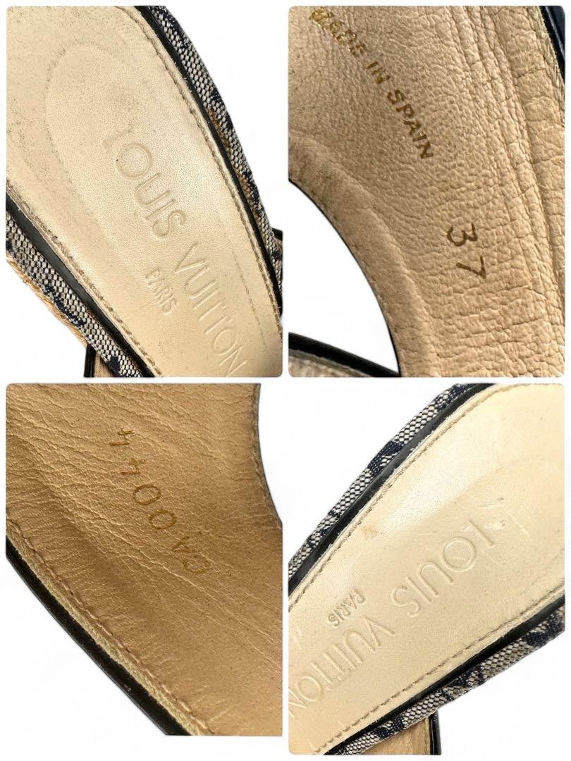 Louis Vuitton Louis Vuitton - 37 Wedge Sandals Monogram Denim LV Size US 6 / IT 36 - 9 Thumbnail