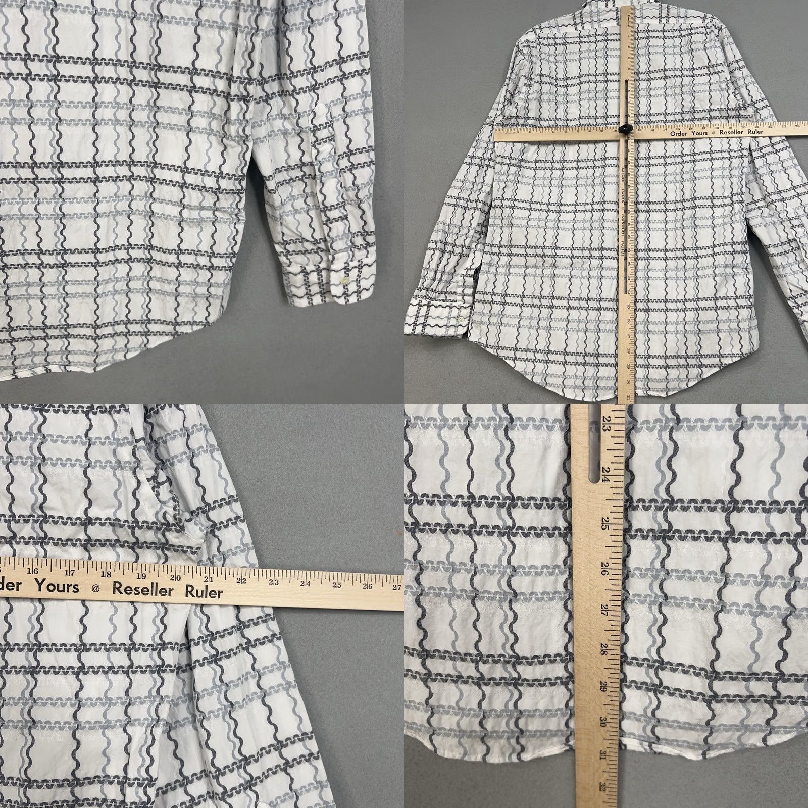 Brooks Brothers Vintage Brooks Brothers Shirt Mens Medium White Gray Plaid Slim Fit USA Made Size US M / EU 48-50 / 2 - 8 Thumbnail