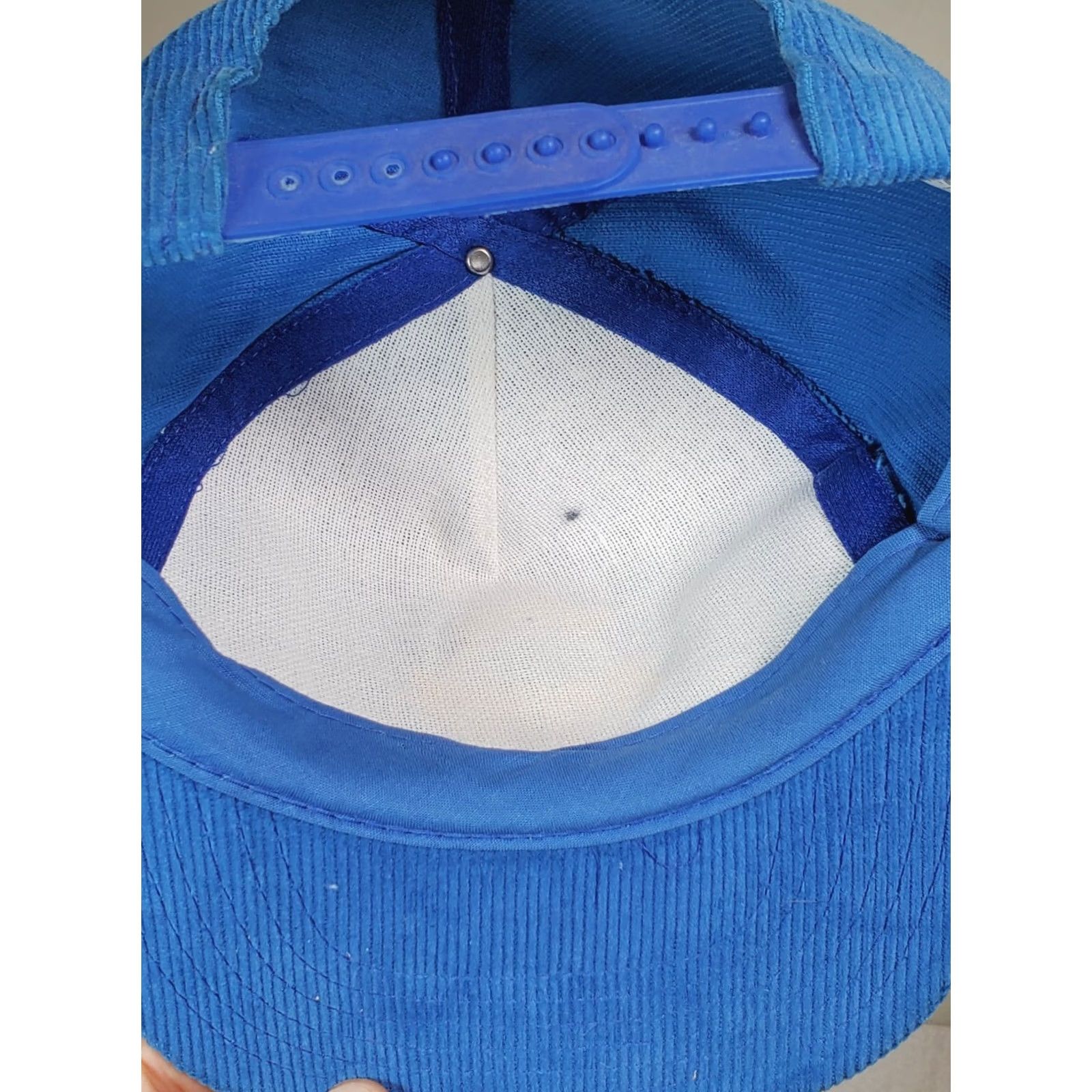 Vintage VINTAGE 80s Daytona Beach Blue Corduroy Snap Back Hat Embroidered Palm Tree NEW Size ONE SIZE - 6 Thumbnail