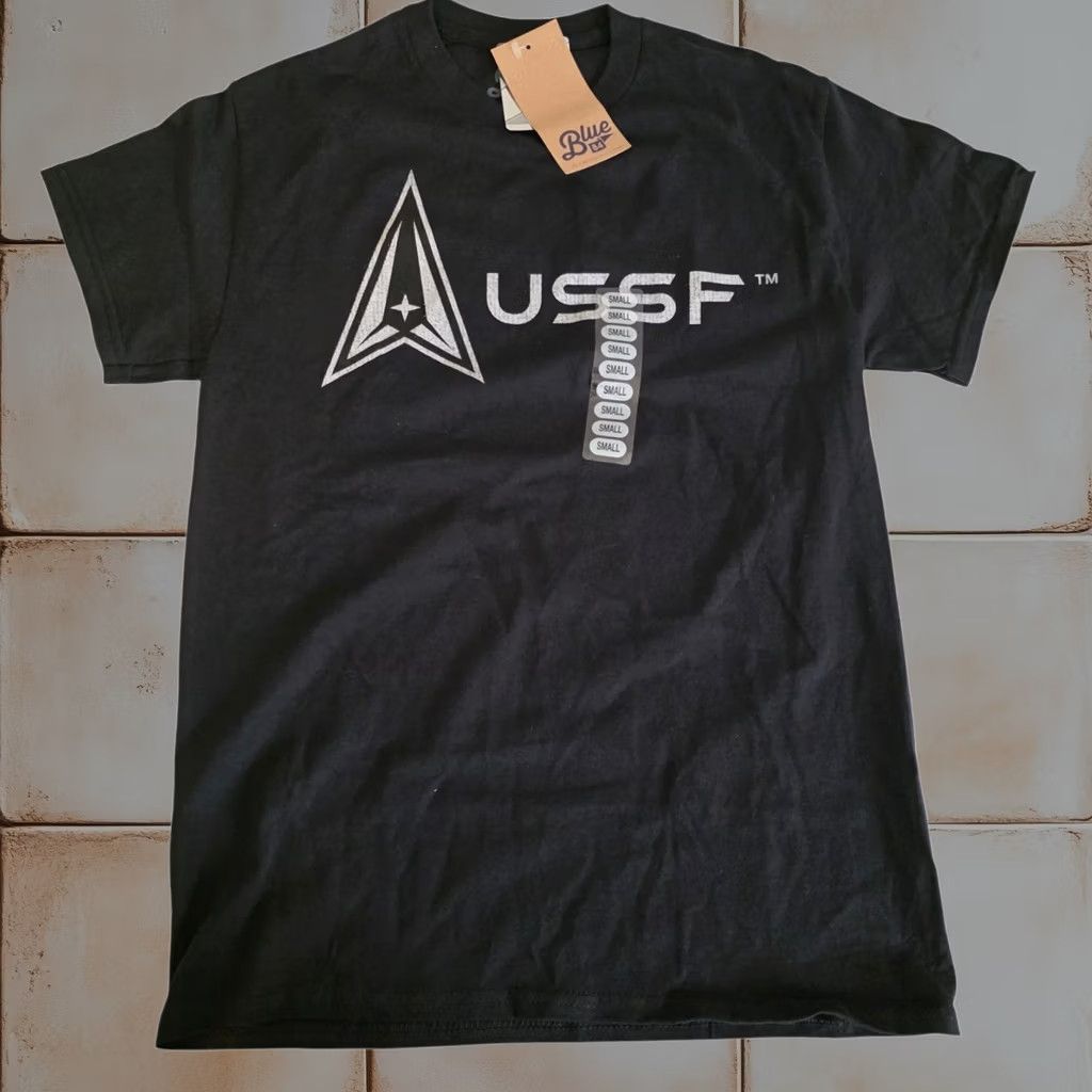 United States Space Force Usaf Ussf Air And Space Force T-Shirt Black Small Adult, Men's