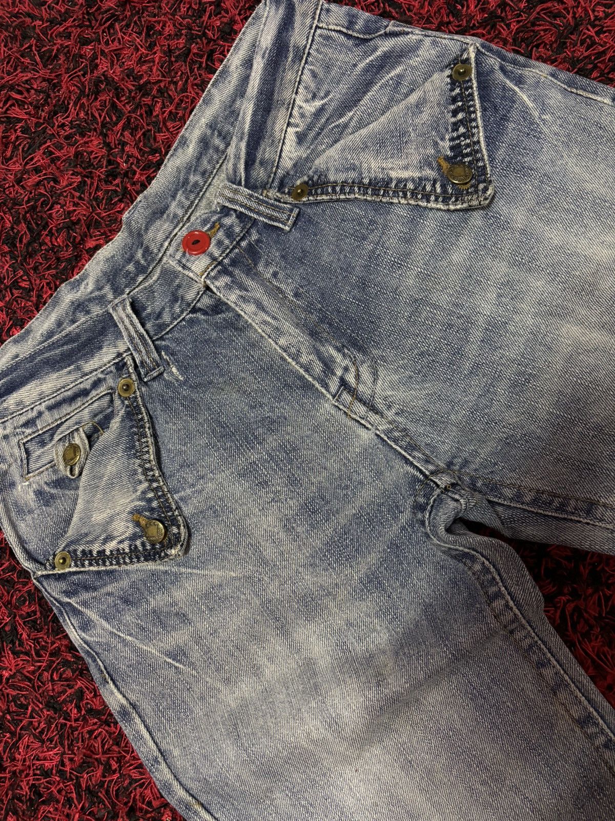 Japanese Brand Vtg Japanese Brand Bondage Punk Jeans Size US 29 - 3 Thumbnail