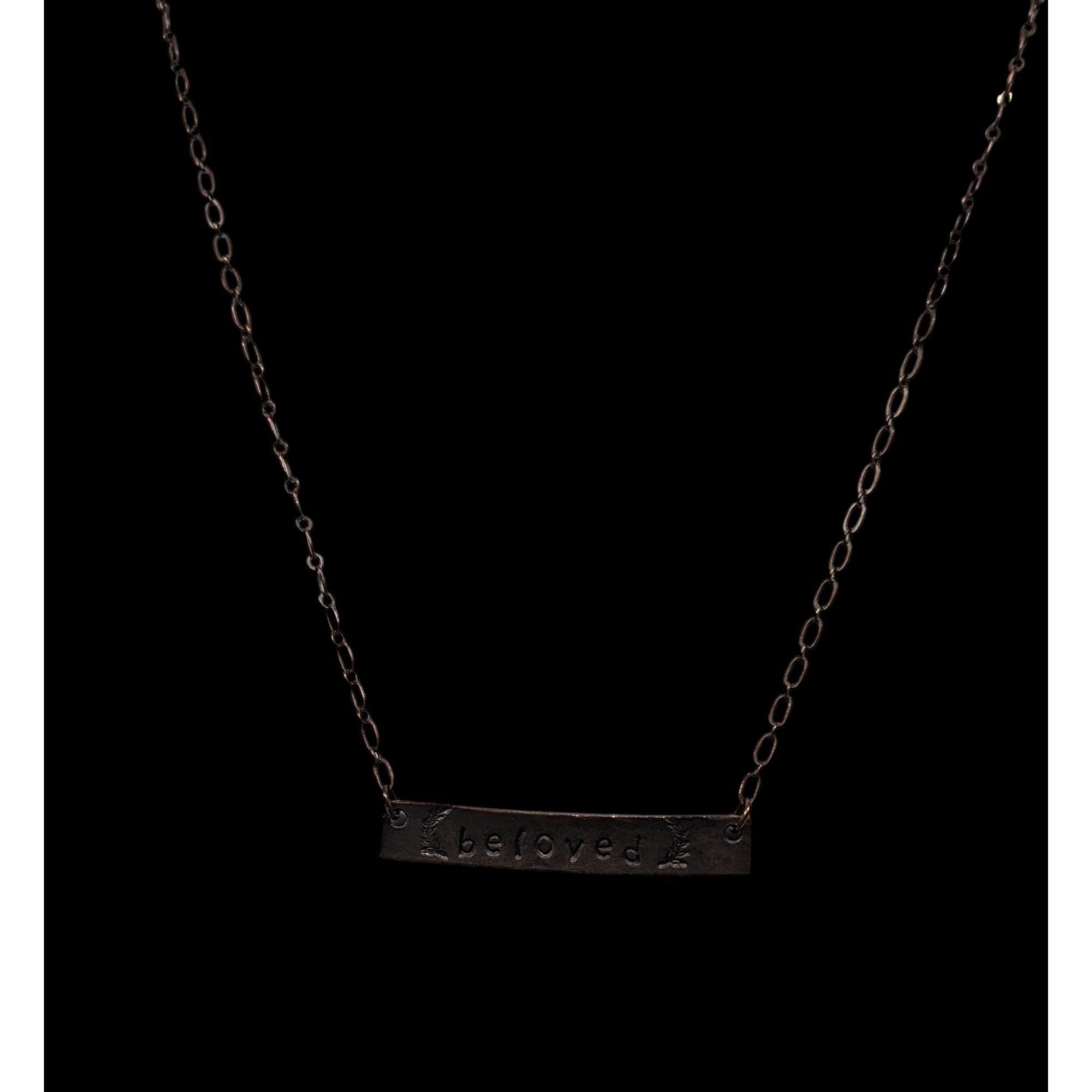 Other Rustic Beloved Hand Stamped Antiqued Copper Tone Necklace Size ONE SIZE - 4 Thumbnail