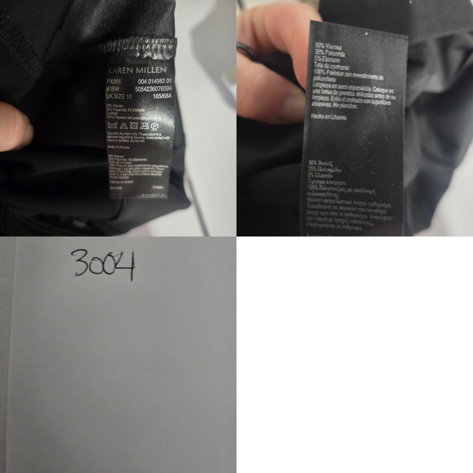 Karen Millen Karen Millen Pants Womens Size 6 Black High Shine Skinny Pull On Club Casual Knit Polyester Slendre Regular Inseam 29" Ankle Women's Pants Size 28" / US 6 / IT 42 - 8 Thumbnail