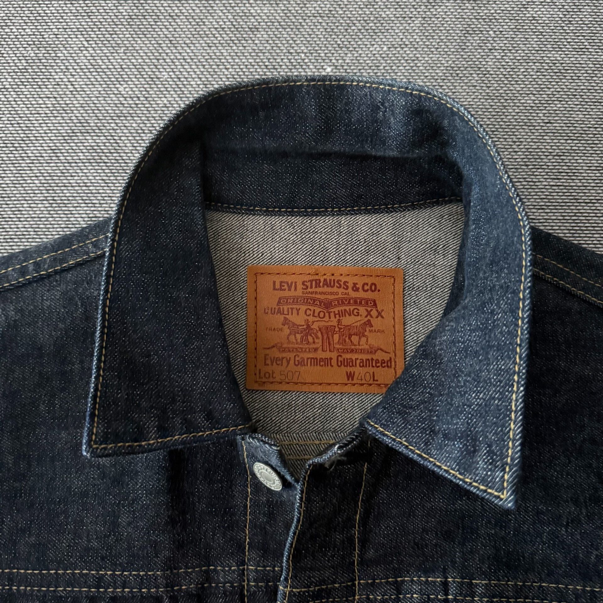 Levi's Vintage Clothing Levi's LVC507 J09 Denim Jacket Size US XXS / EU 40 - 3 Thumbnail