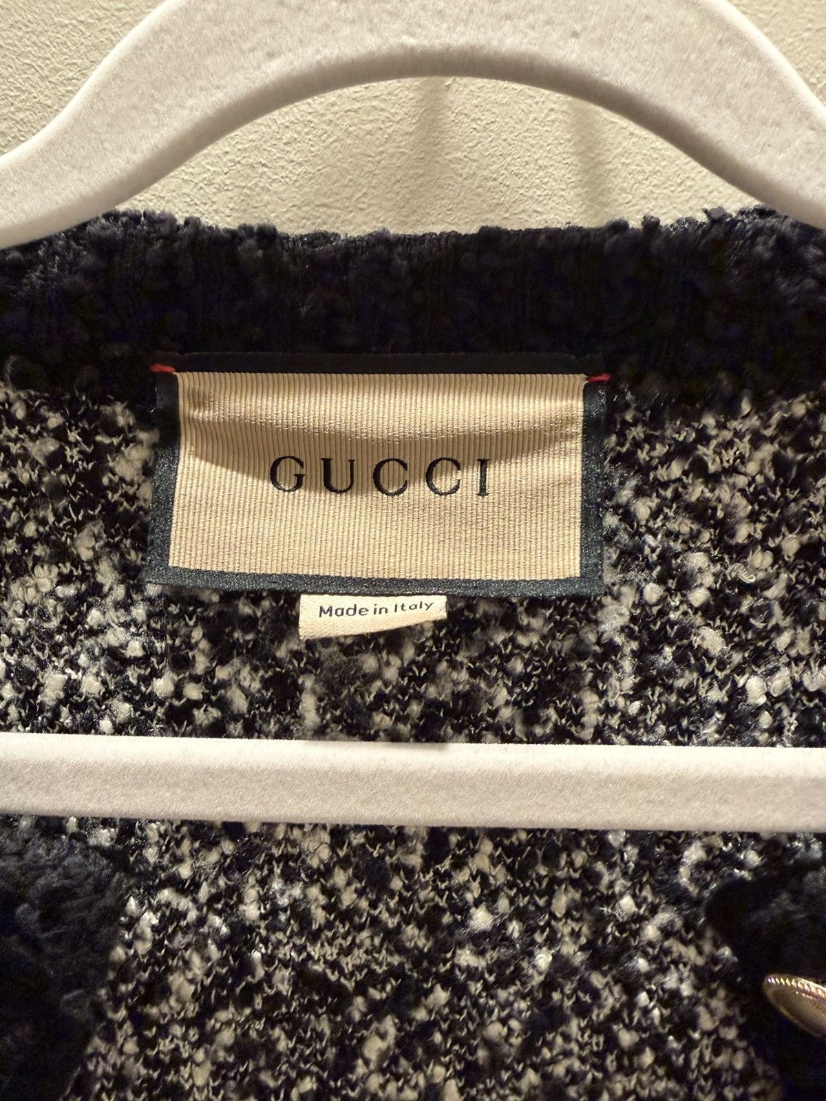 Gucci Gucci 2023 Black Logo Jacquard Cotton Cardigan Size XS / US 0-2 / IT 36-38 - 3 Thumbnail