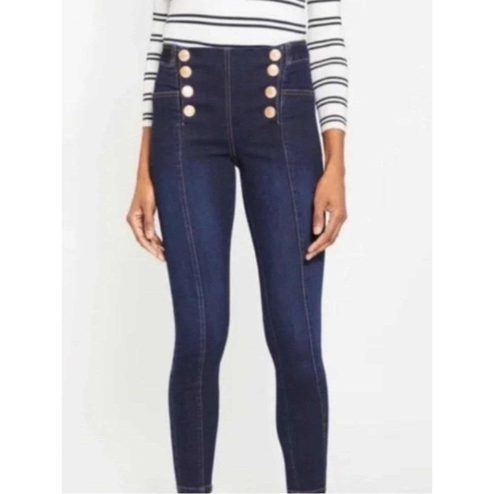 J.McLaughlin J McLaughlin Hastings Stretch Jeans sailor Nautical 2 EUC Size 26" / US 2 / IT 38 - 5 Thumbnail