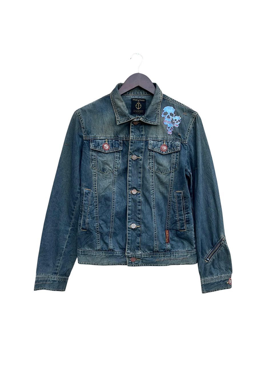 291295=Homme 291295 Homme Skull Denim Jacket Size US S / EU 44-46 / 1 - 1 Thumbnail