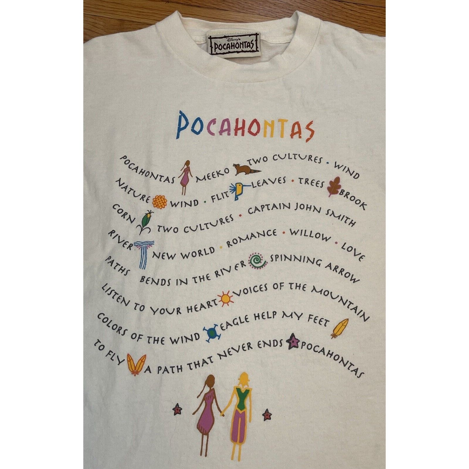 Disney Vintage 90s Medium Disney Parks Princess Pocahontas Cartoon Size US M / EU 48-50 / 2 - 3 Thumbnail