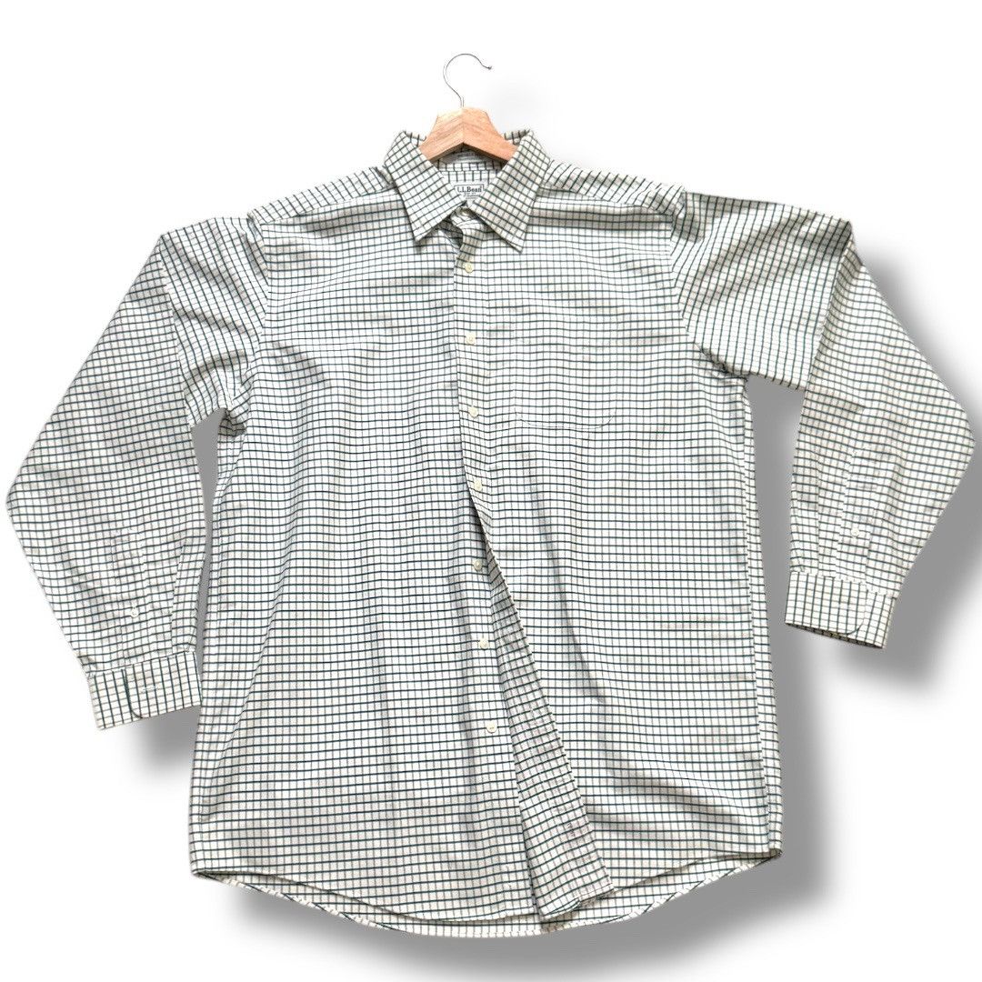 L.L. Bean L.L.Bean Mens Wrinkle Resistant Button-Down Plaid Shirt 16.5 Size US XL / EU 56 / 4 - 1 Thumbnail