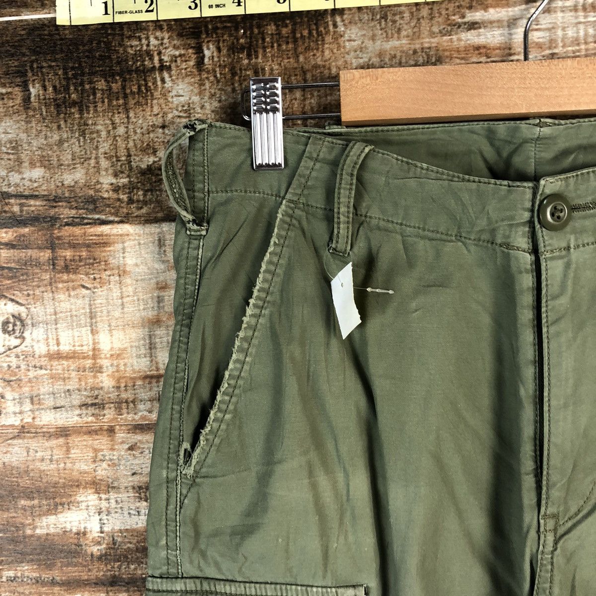 Japanese Brand DLL Uniqlo Green utility Cargo Multipocket Pants #C217 Size US 28 / EU 44 - 7 Thumbnail