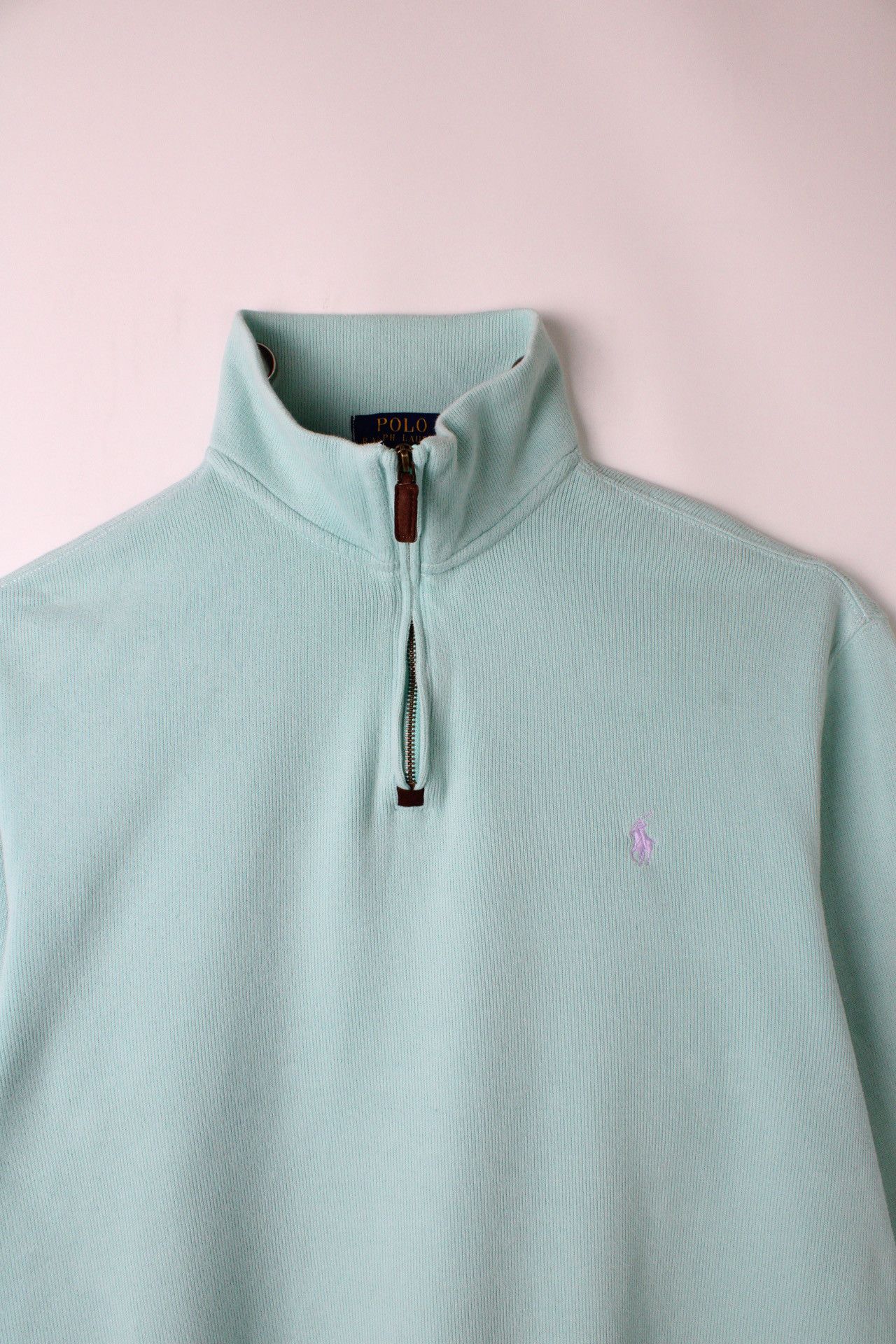 Polo Ralph Lauren Ralph Lauren Quarter Zip Sweater Aqua Green Medium Size US M / EU 48-50 / 2 - 2 Thumbnail