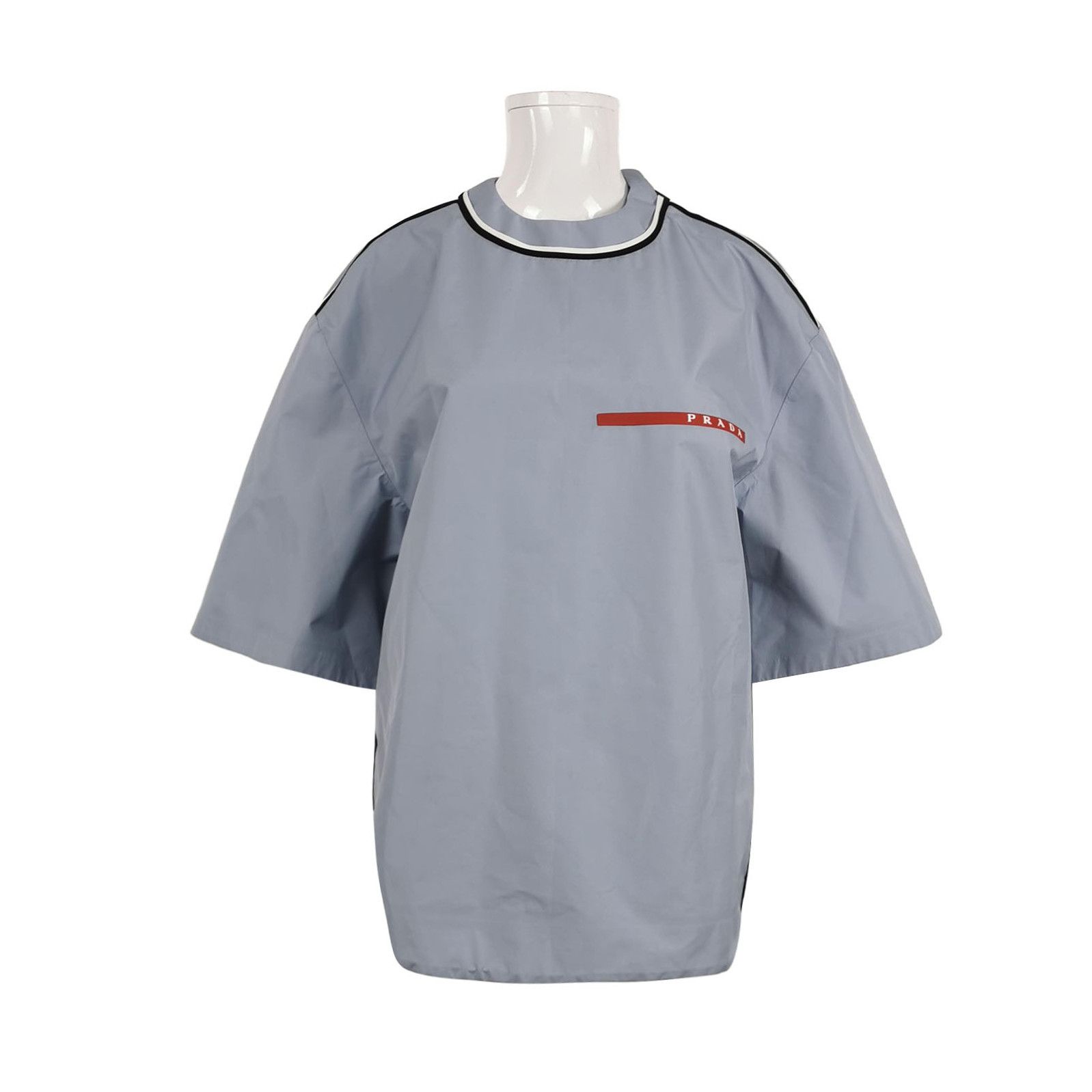 Prada Prada Colorful Logo Round-Neck Top in Blue - dmc Size M / US 6-8 / IT 42-44 - 1 Thumbnail
