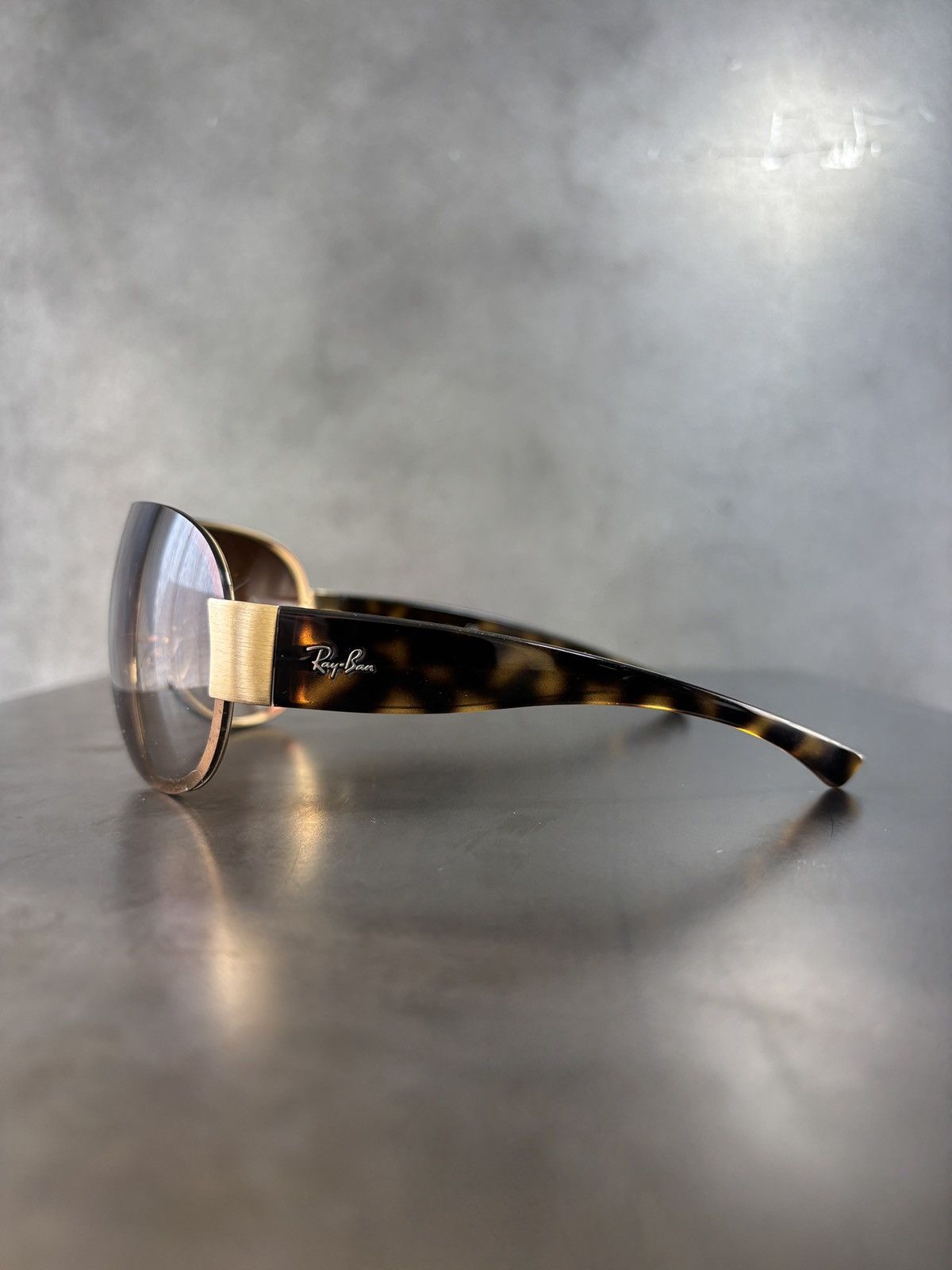 RayBan × Vintage 2000s Ray-Ban Aviators Vintage Shield Sunglass Y2K RB 001/13 Size ONE SIZE - 8 Thumbnail
