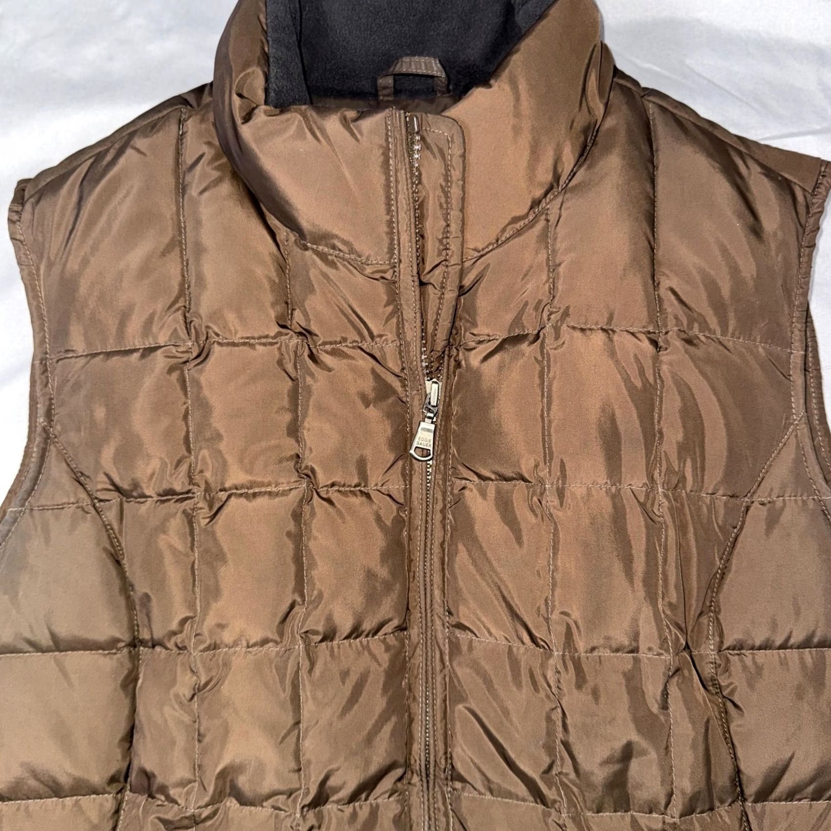 Eddie Bauer Eddie Bauer Premium Goose Down Quilted Puffer Vest Brown Size L Women’s Size L / US 10 / IT 46 - 6 Thumbnail
