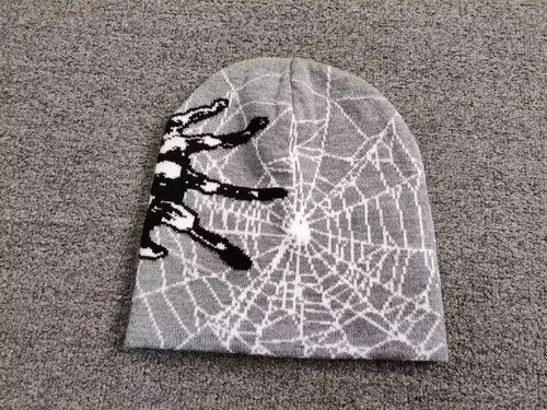 Other Spider Web Graphic No Cuff Beanie Hat Grey Size ONE SIZE - 2 Thumbnail