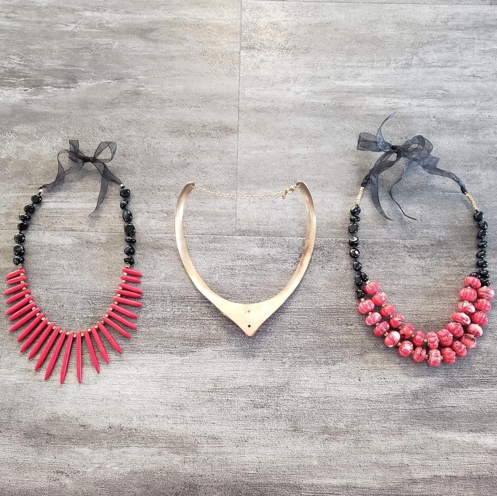 Designer Red Black Handmade Necklace Bundle Size ONE SIZE - 2 Thumbnail
