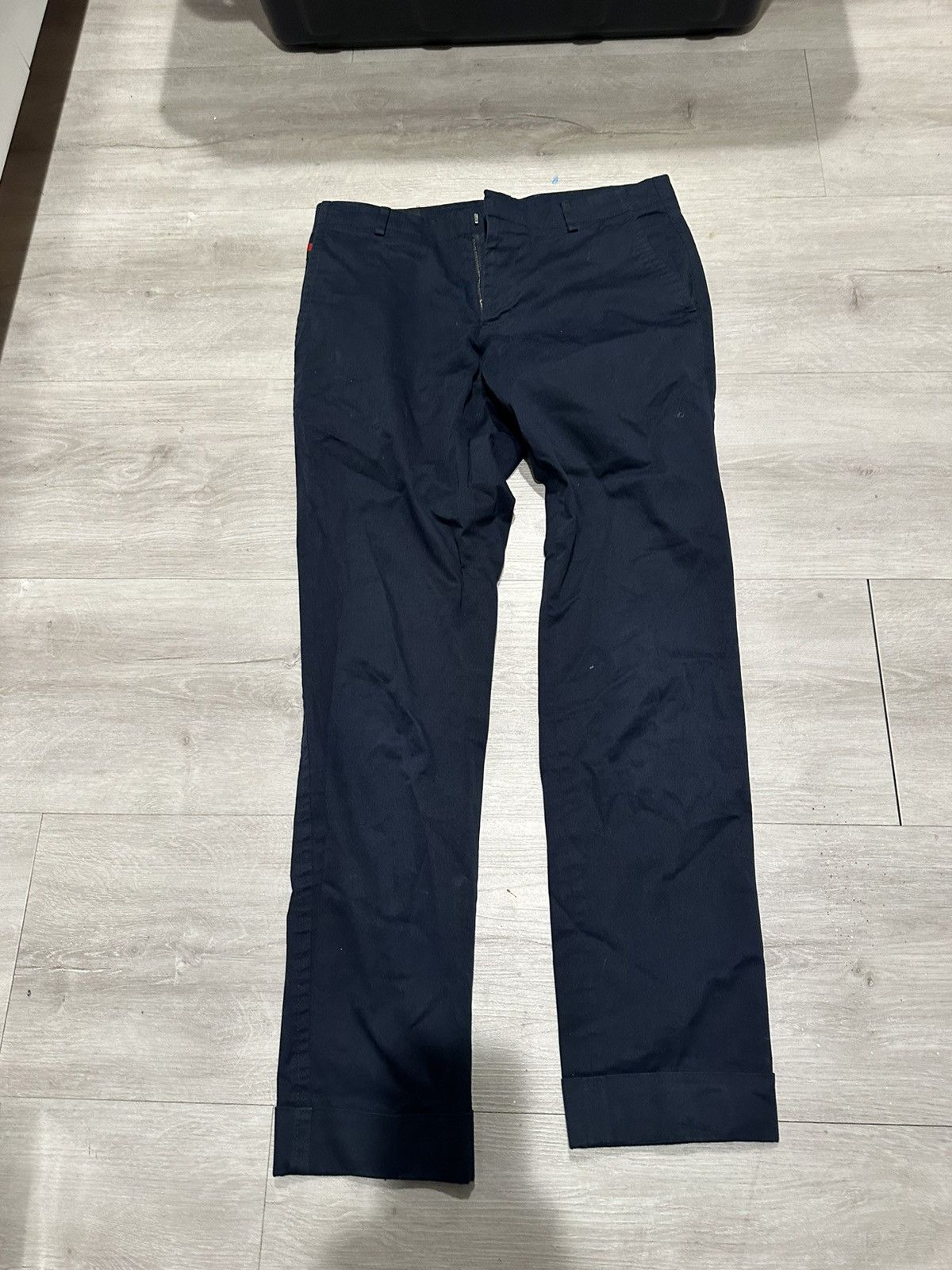 image of Gucci Cuffed Chinos Size 31 in Blue, Men's