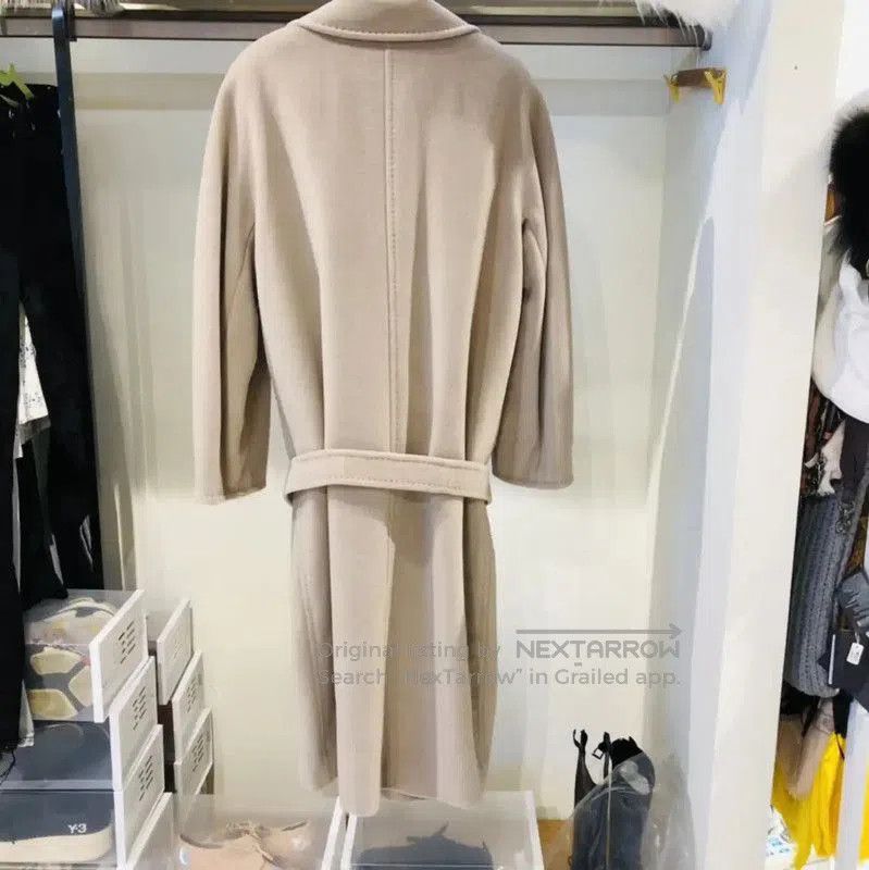 Max Mara MaxMara Light Gray Wool Women's Trench Coat . Size M / US 6-8 / IT 42-44 - 6 Thumbnail