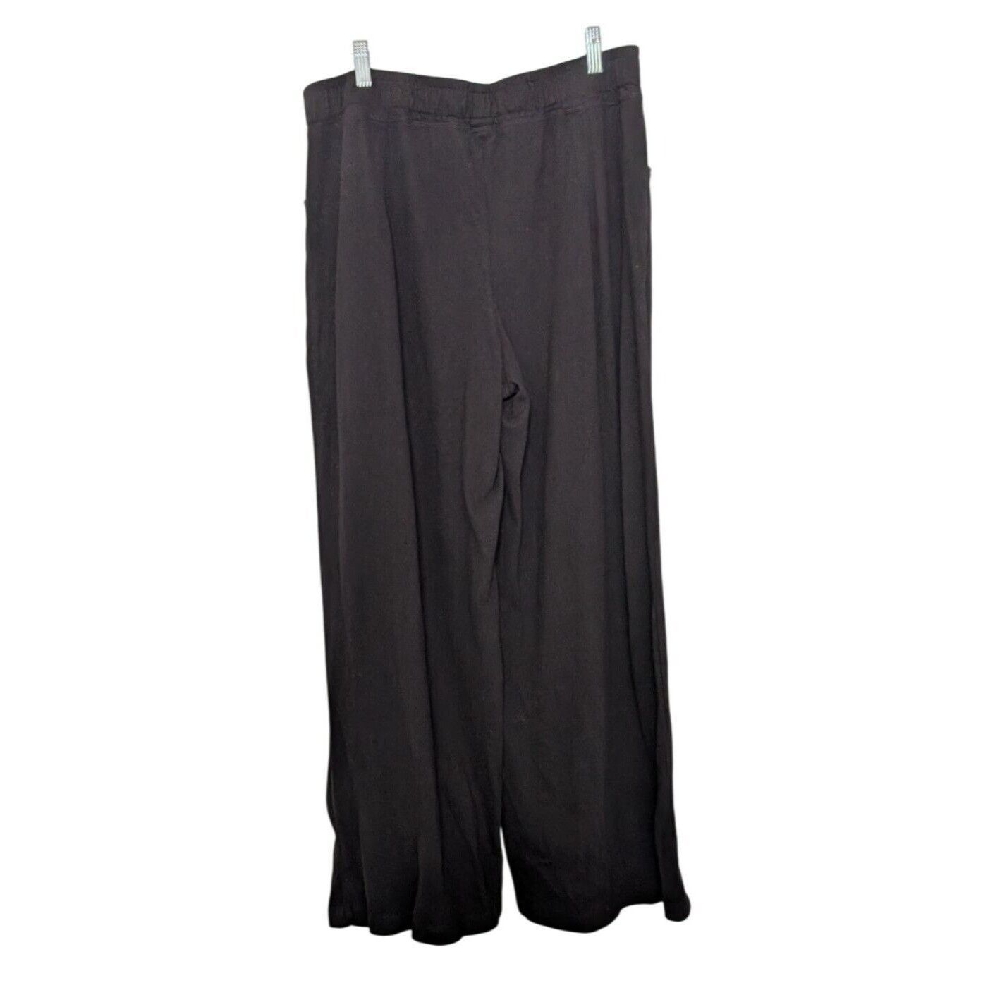 Designer Wilt Wide Leg Pull On Pants Womens Size Large Black 100% Cot Size 32" / US 10 / IT 46 - 7 Thumbnail