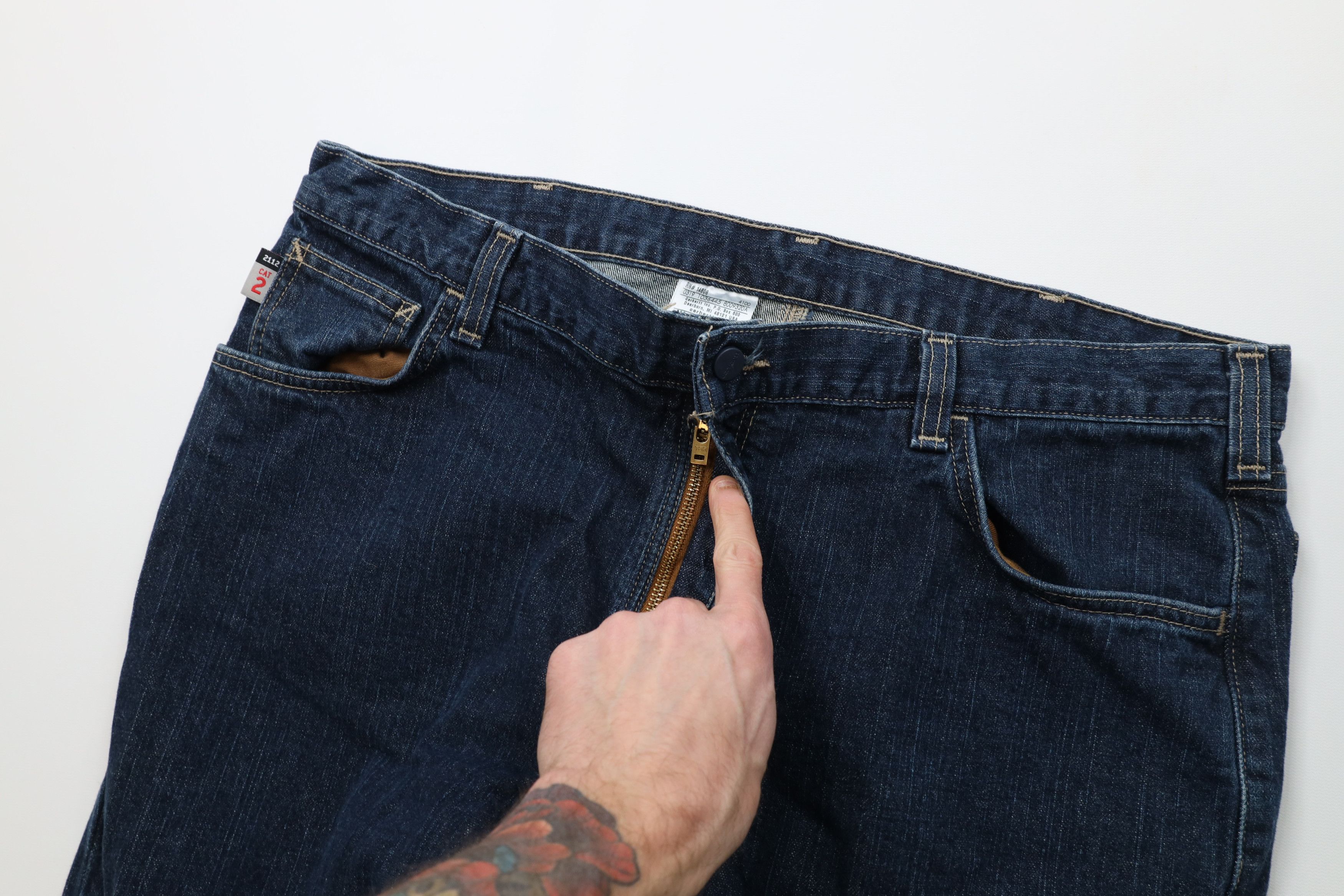 Carhartt Vintage Carhartt FR Resistant Wide Leg Dungaree Jeans Blue Size US 40 / EU 56 - 7 Thumbnail
