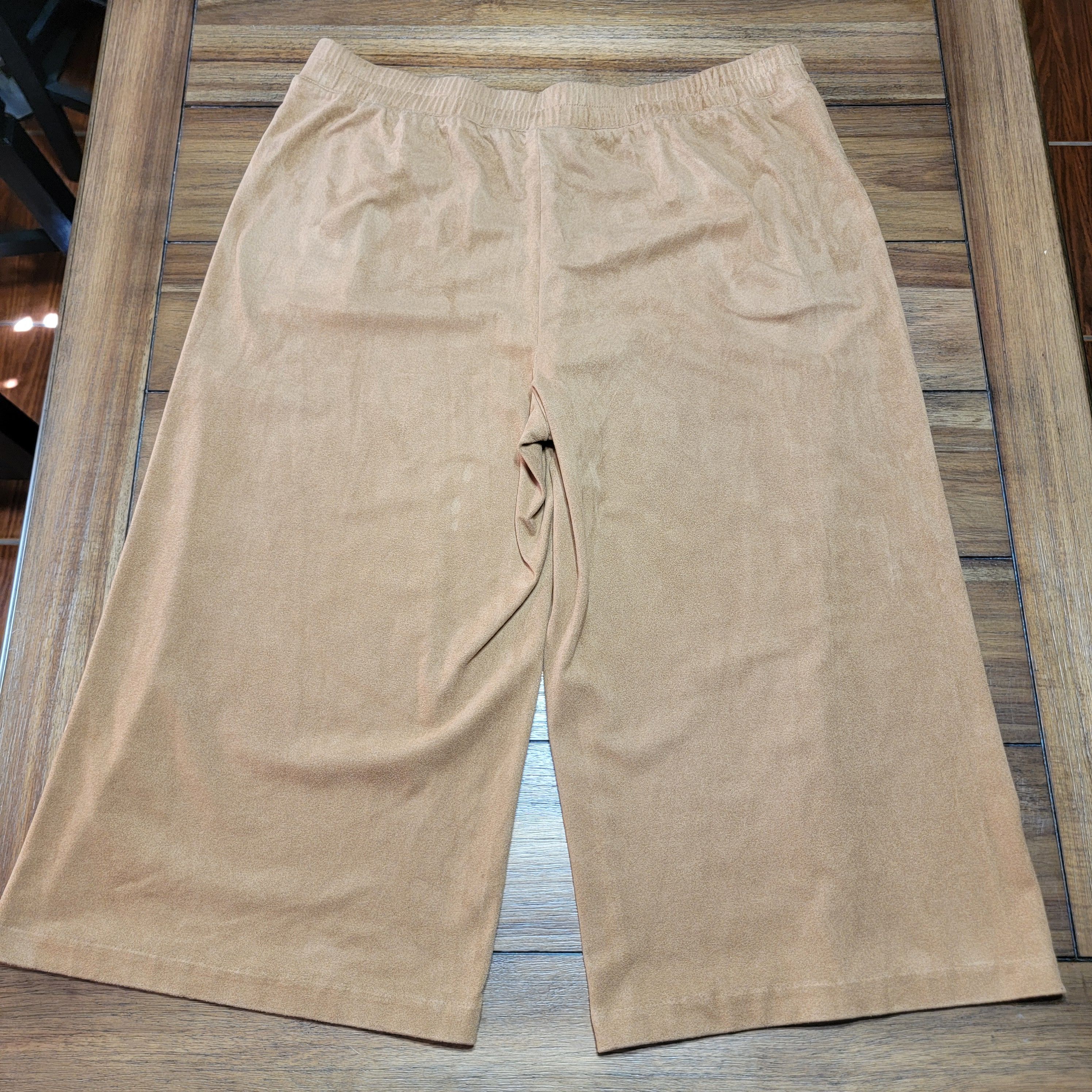 Chicos Chico's Brown Suede-Like Crop Pants - Size 2.5 (14) Size 37" - 3 Thumbnail