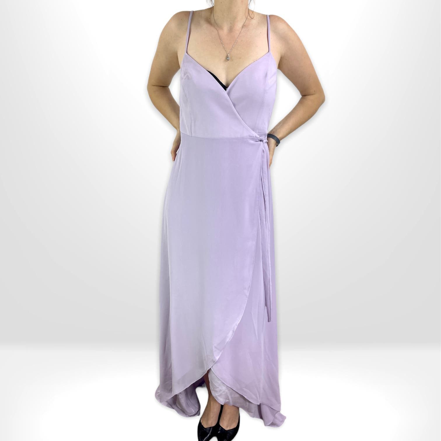 Designer SHOW ME YOUR MUMU Mariah Wrap Maxi Dress in Lavender | Grailed