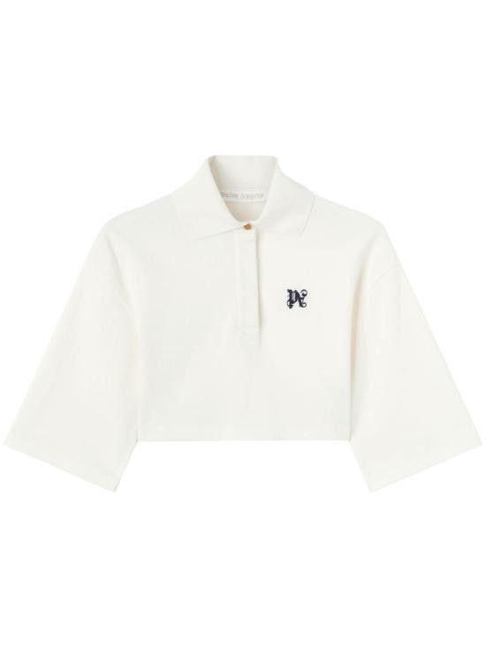 Palm Angels PALM ANGELS Women Polo Shirts PWGB012S24FAB001 0310 White Size S / US 4 / IT 40 - 1 Thumbnail